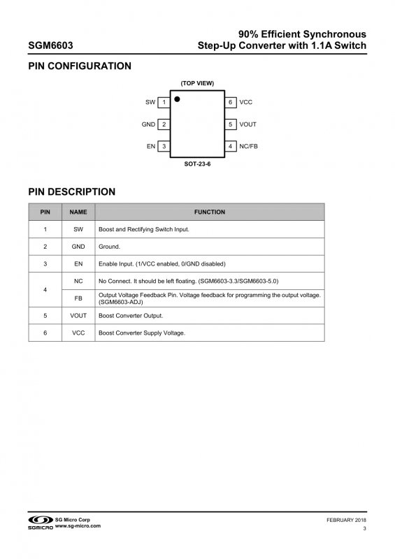 SGMICRO SGM6603-5.0YN6G/TR index 3