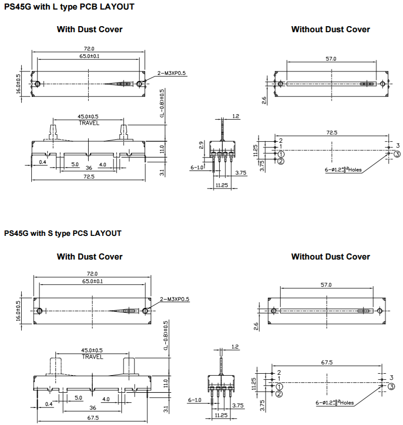 TT Electronics PS45G-B2SBR100K for sale