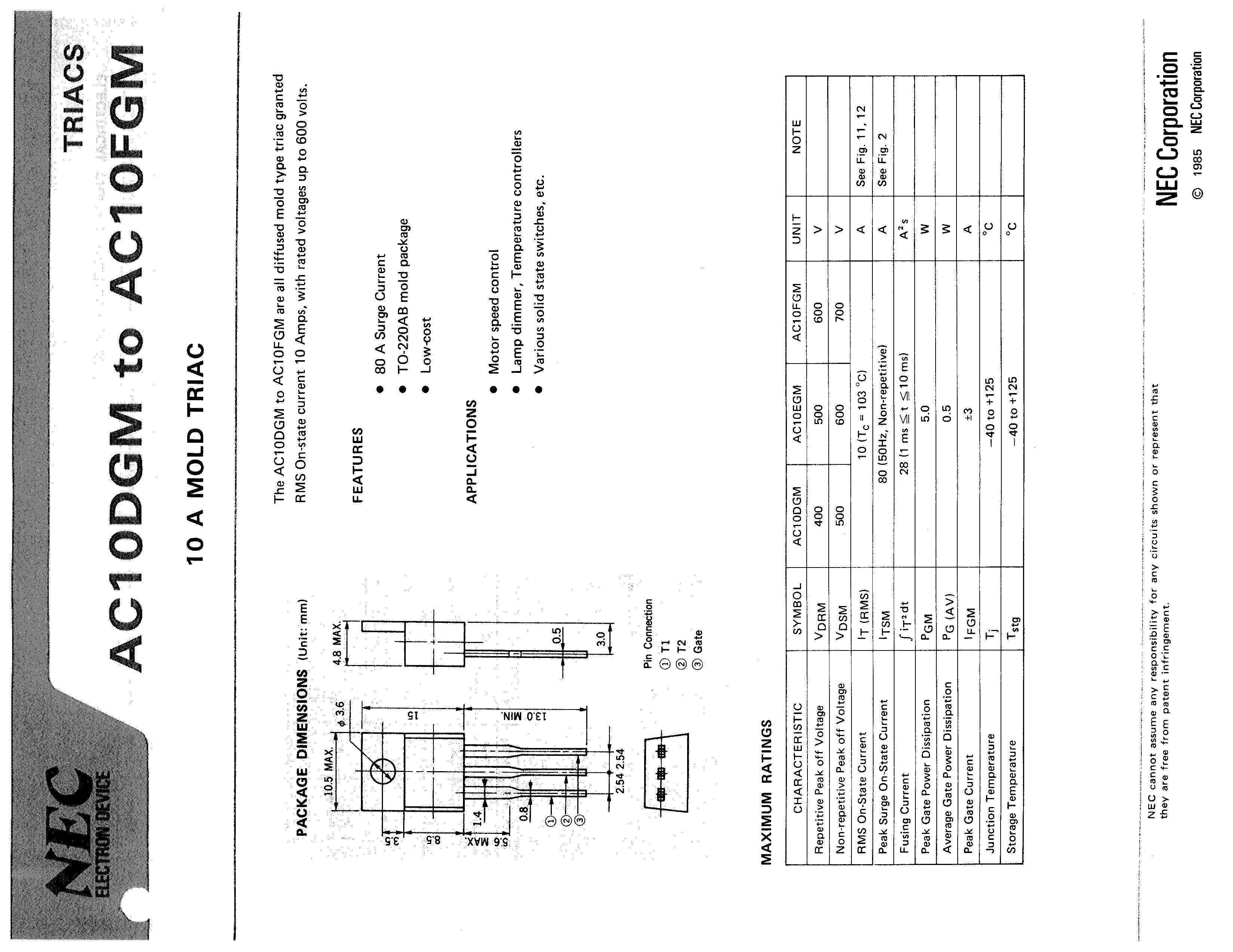 RENESAS AC10FGM(YA)-AZ for sale