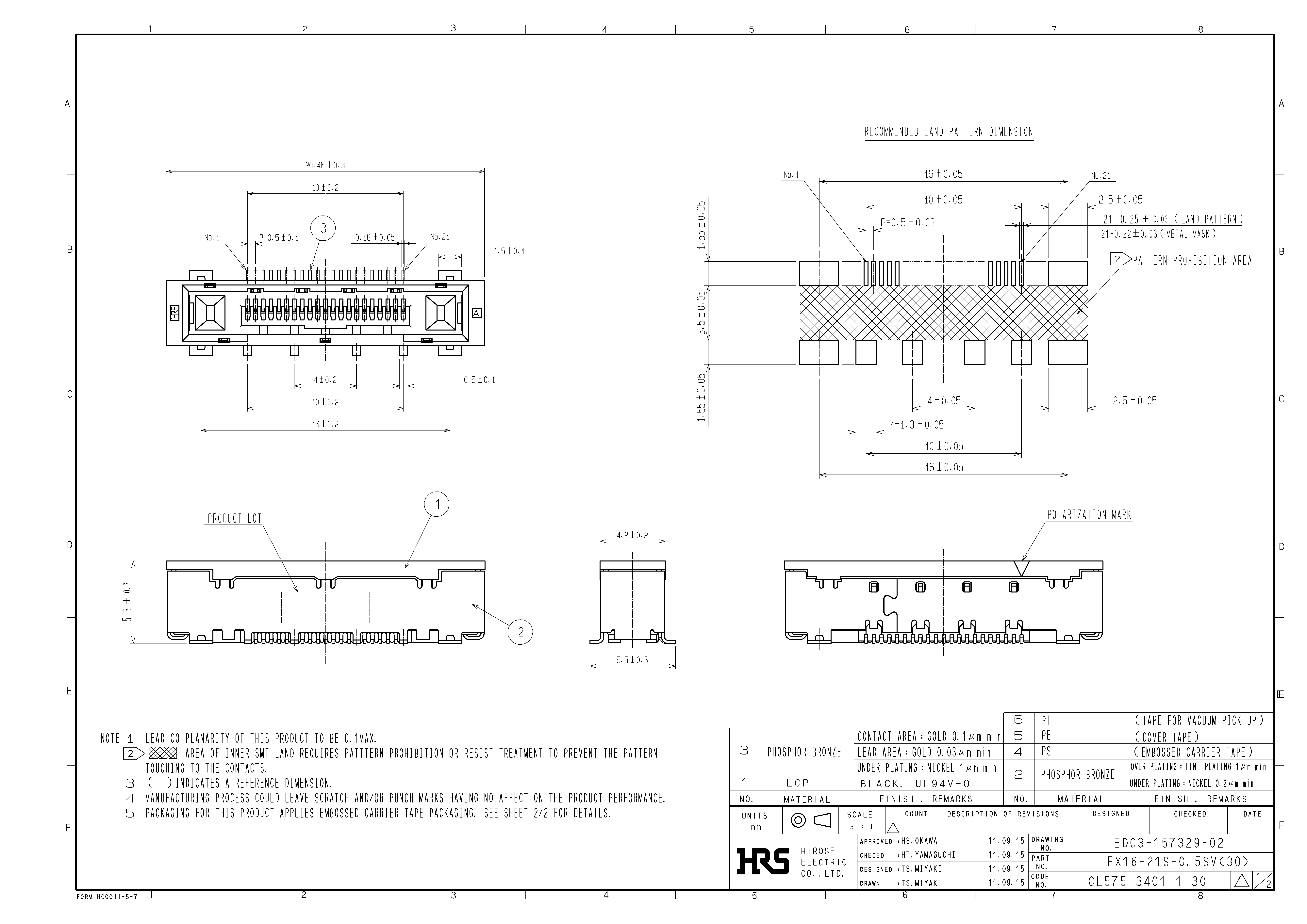 HRS FX16-21S-0.5SV(30) for sale