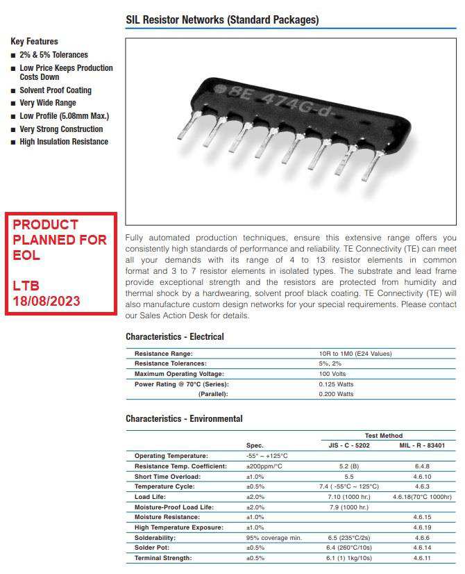 TE Connectivity SIL10M183G for sale