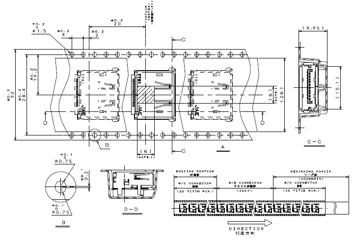 JAE Electronics DP1RD20JQ2R400 for sale