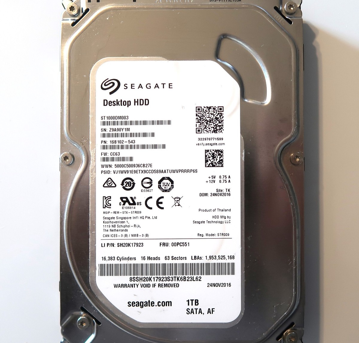 SEAGATE ST1000DM003 for sale