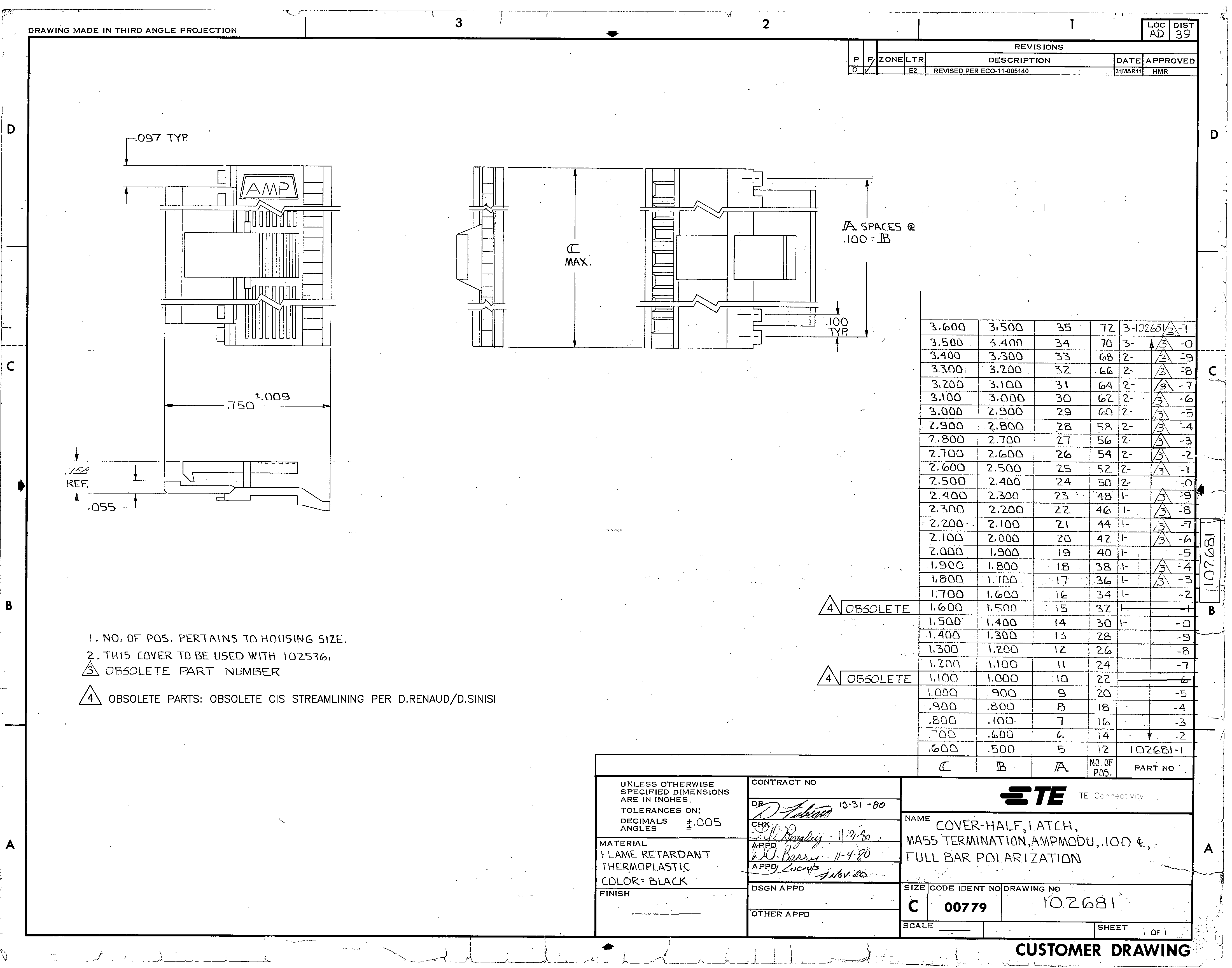 TE Connectivity 102681-4 for sale
