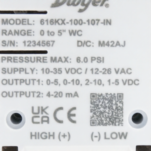 Dwyer 616KX-200-200-MM for sale