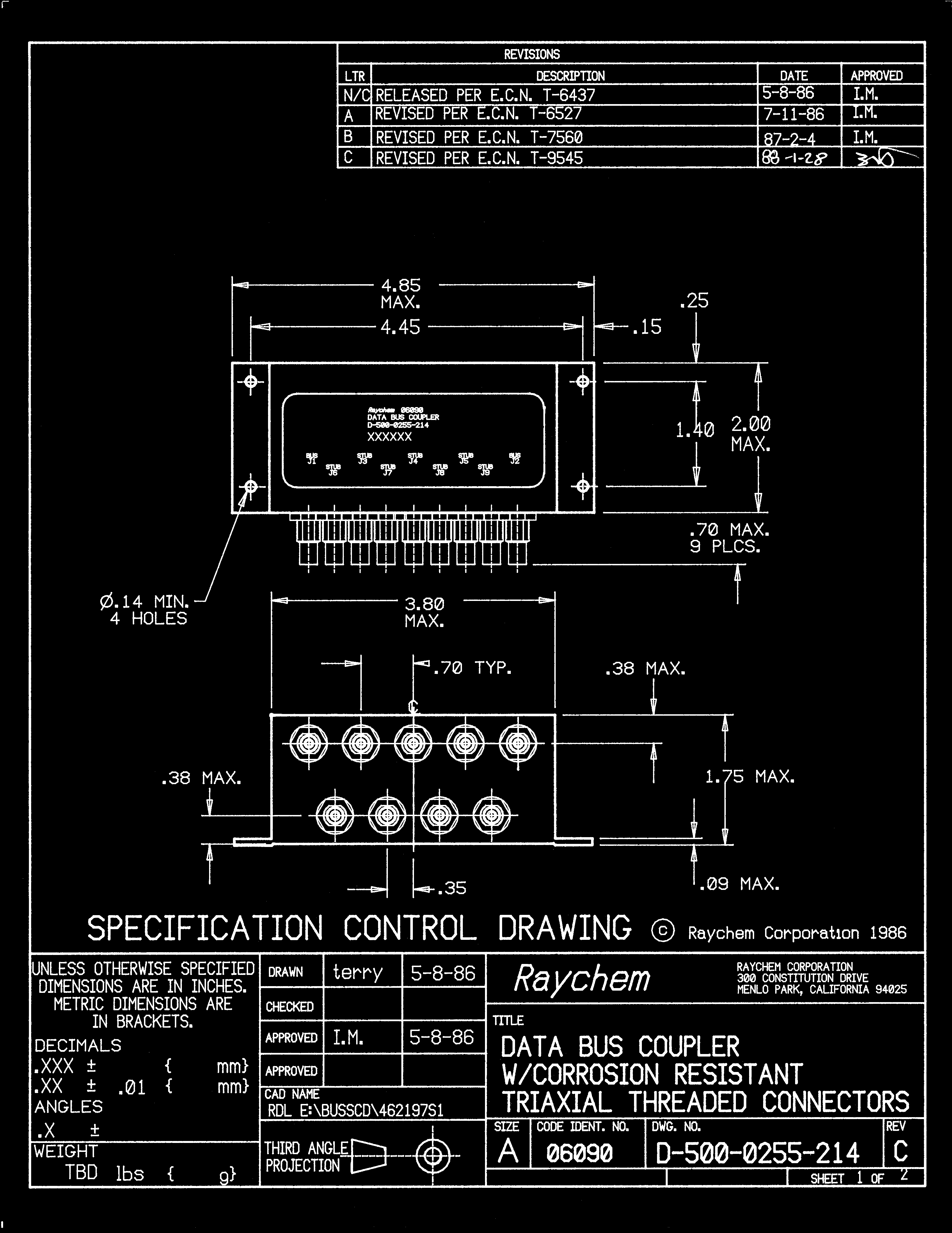 TE Connectivity D-500-0255-214 for sale