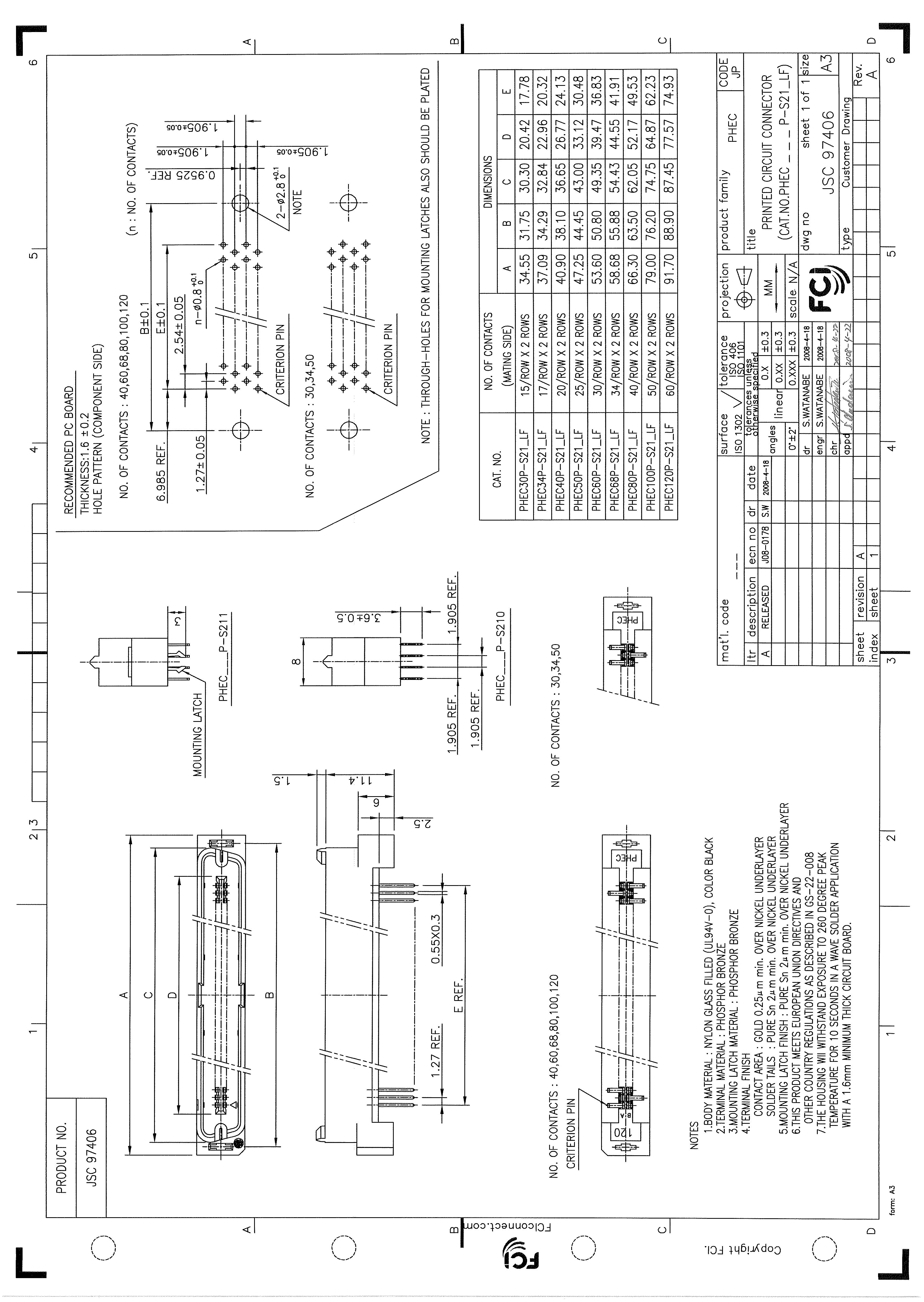 Amphenol PHEC40P-S211LF for sale