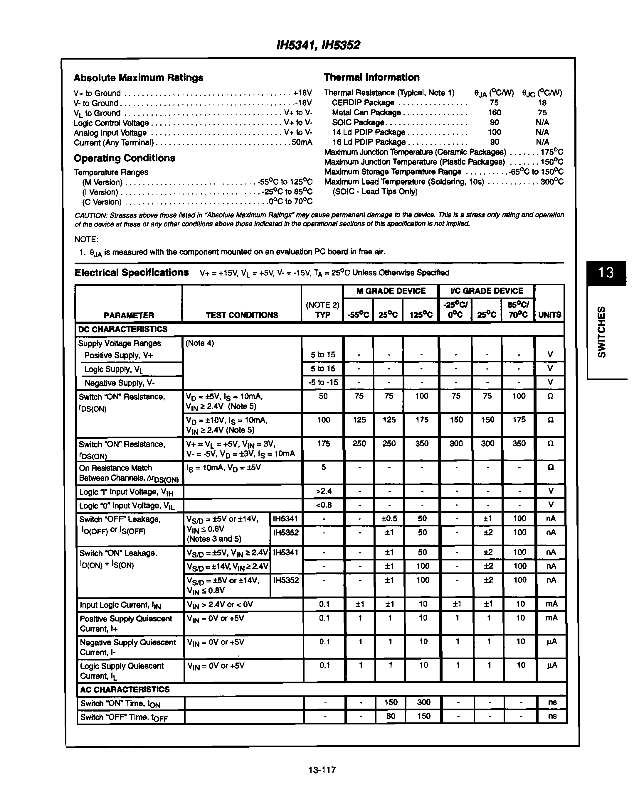 Rochester Electronics IH5341MTW/B for sale