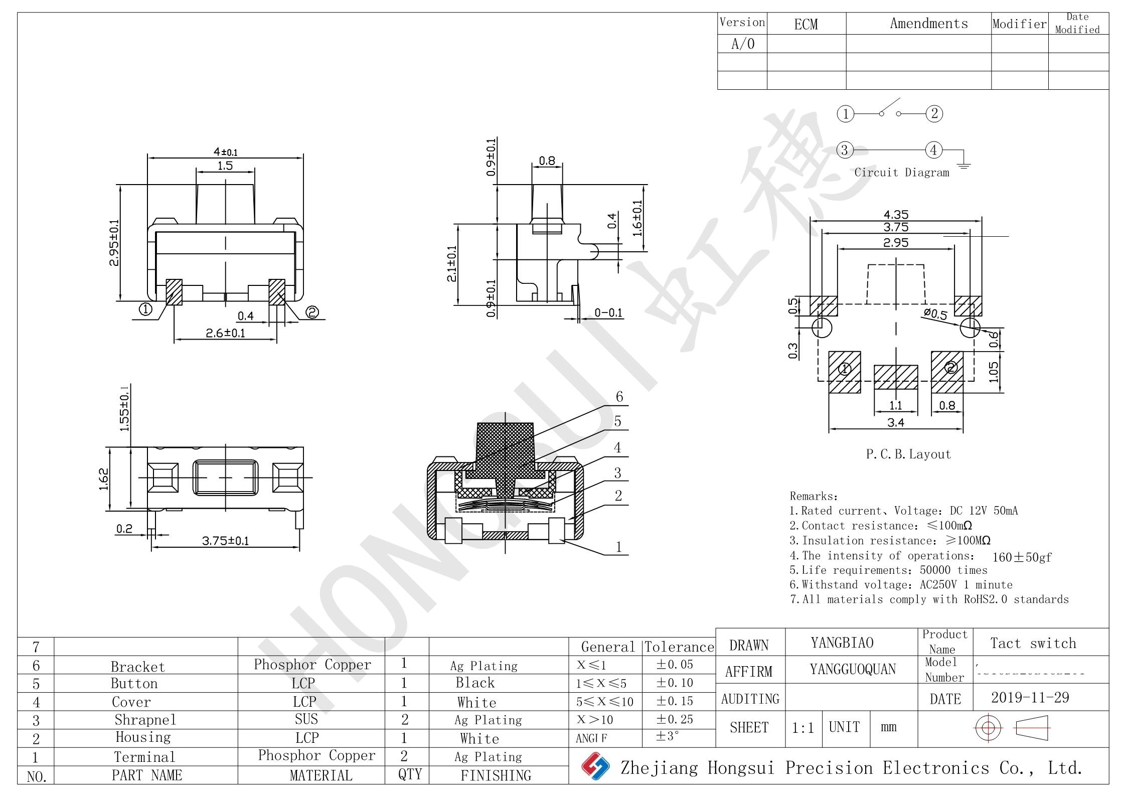 Hong Sui TS16DB29B08B005 for sale
