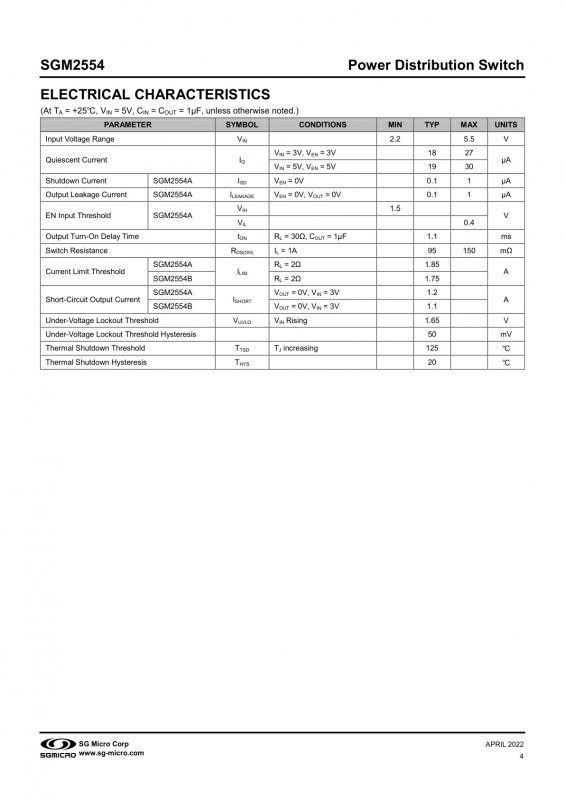 SGMICRO SGM2554AYN5G/TR index 4