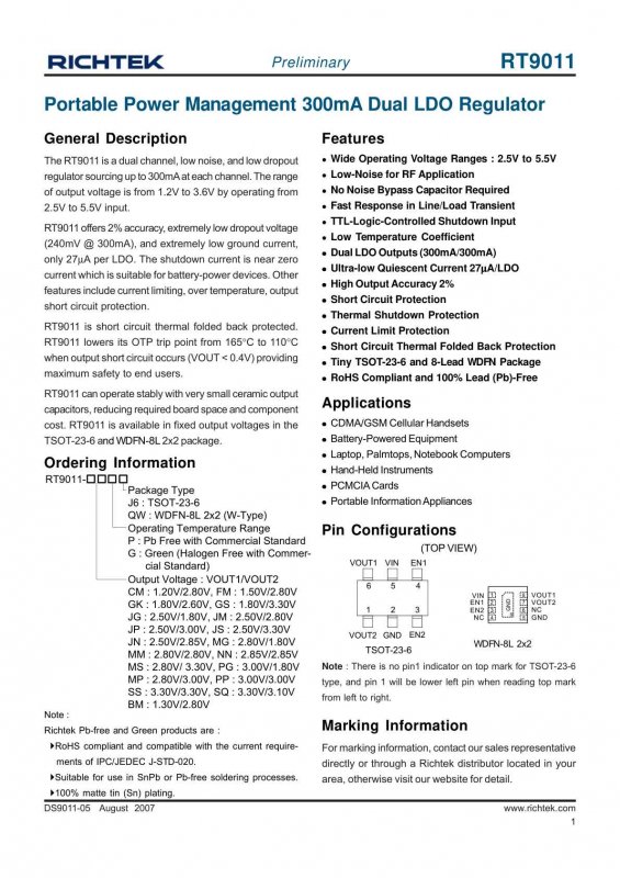 RICHTEK RT9011-MGGJ6 index 1