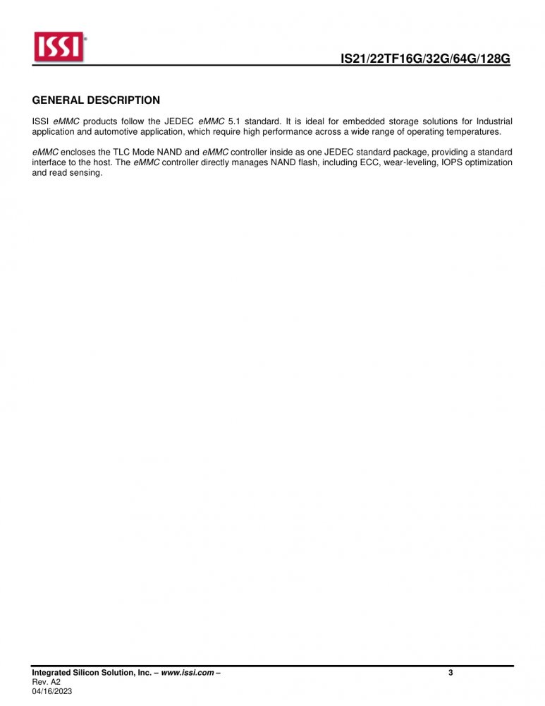 ISSI IS22TF16G-JCLA1-TR index 3