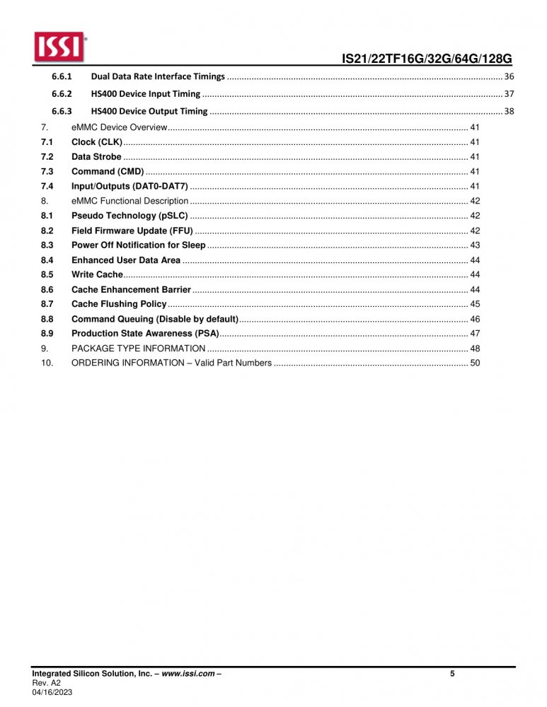 ISSI IS22TF16G-JCLA1-TR index 5