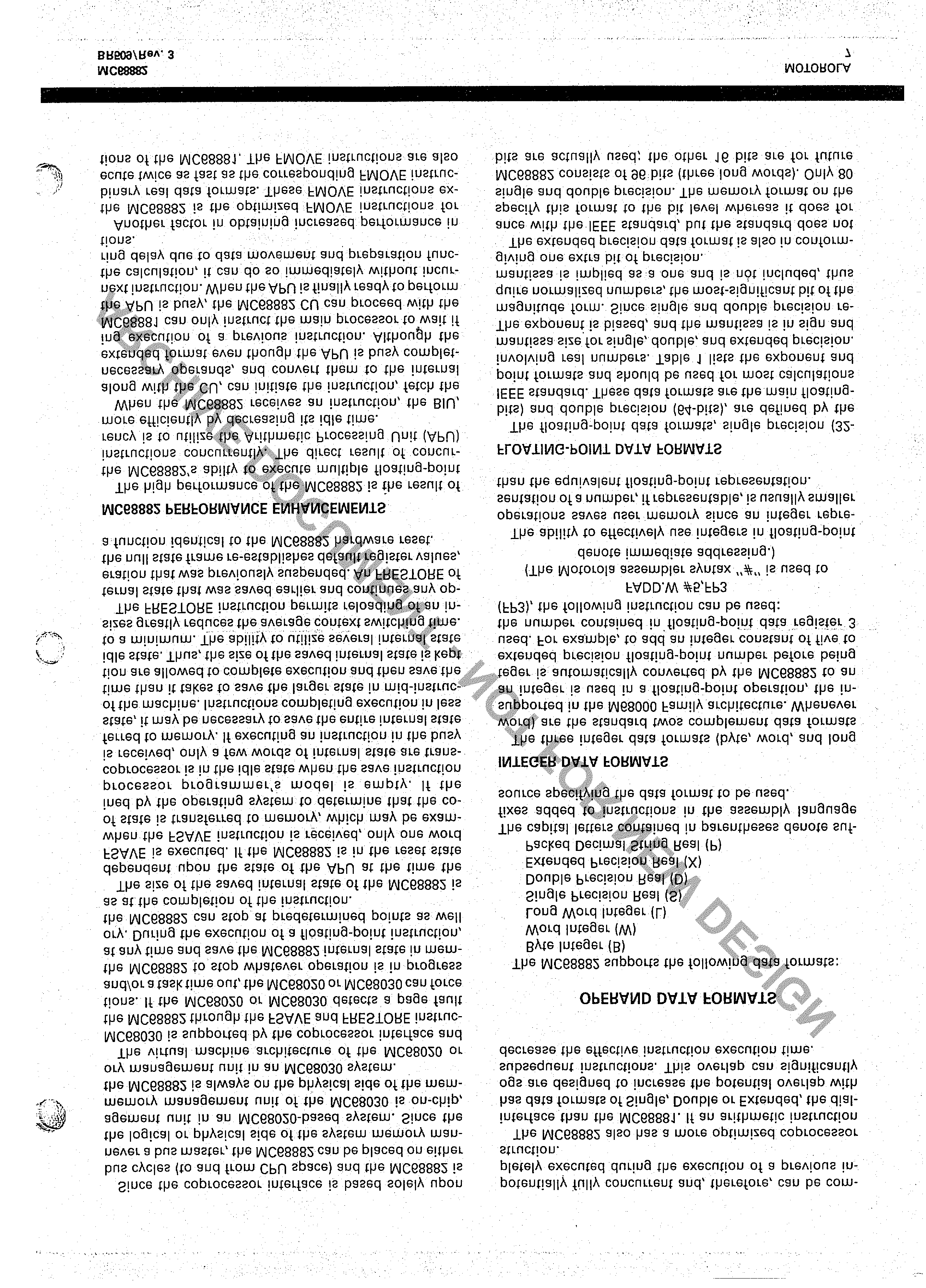 MOTOROLA MC68882RC33A for sale
