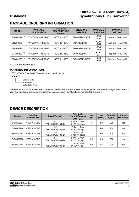 SGMICRO SGM6029CYG/TR index 2