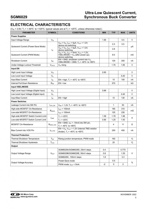 SGMICRO SGM6029CYG/TR index 5