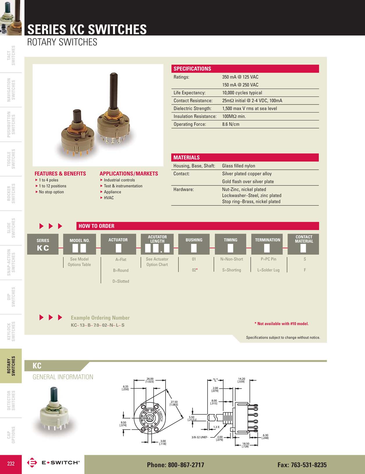 E-Switch KC52A38.002NPS for sale