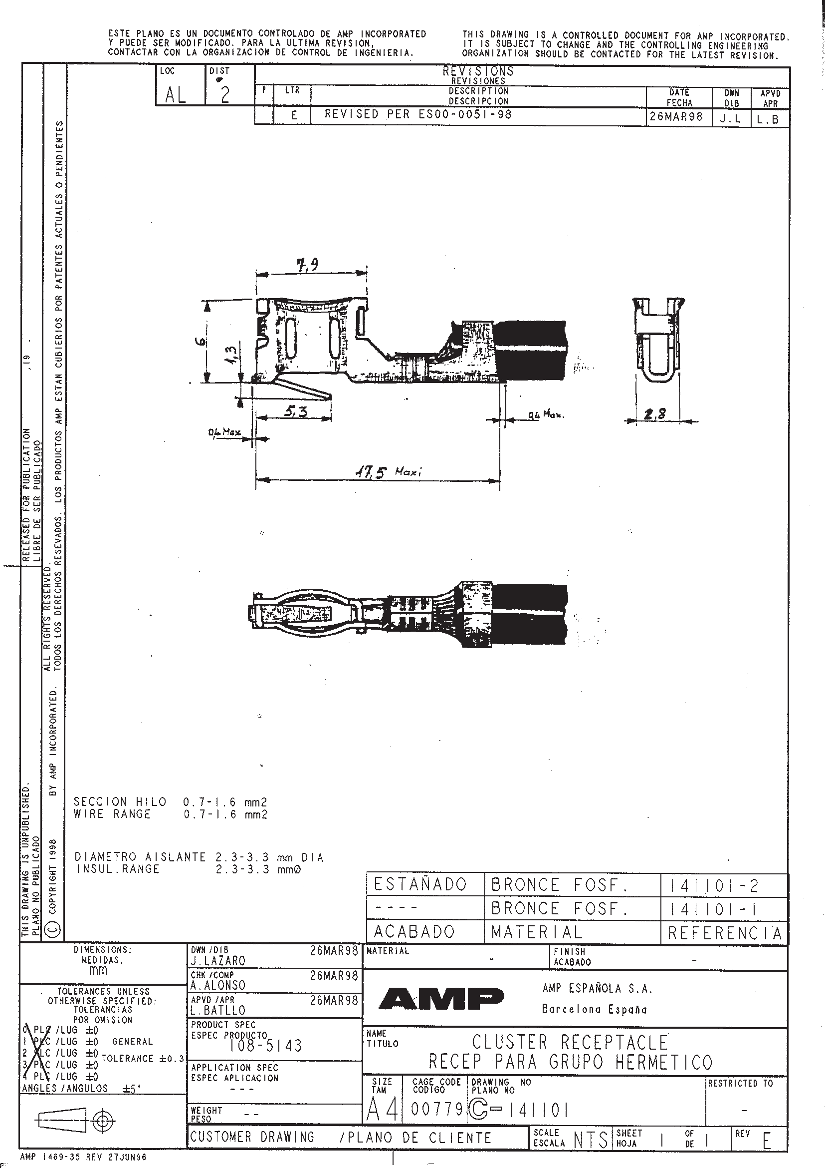 TE Connectivity 141101-2 for sale