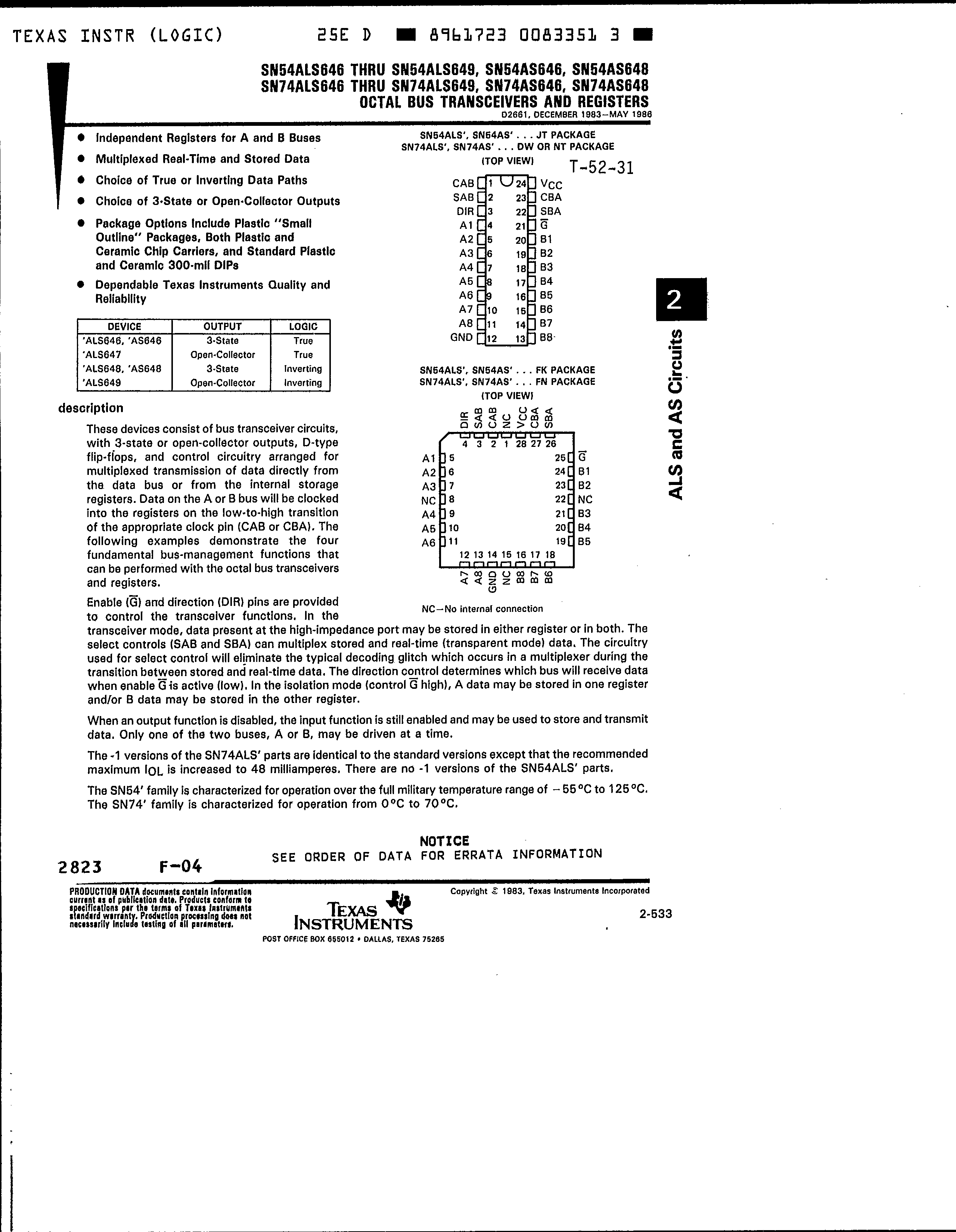 Rochester Electronics 74ALS647-1NT for sale