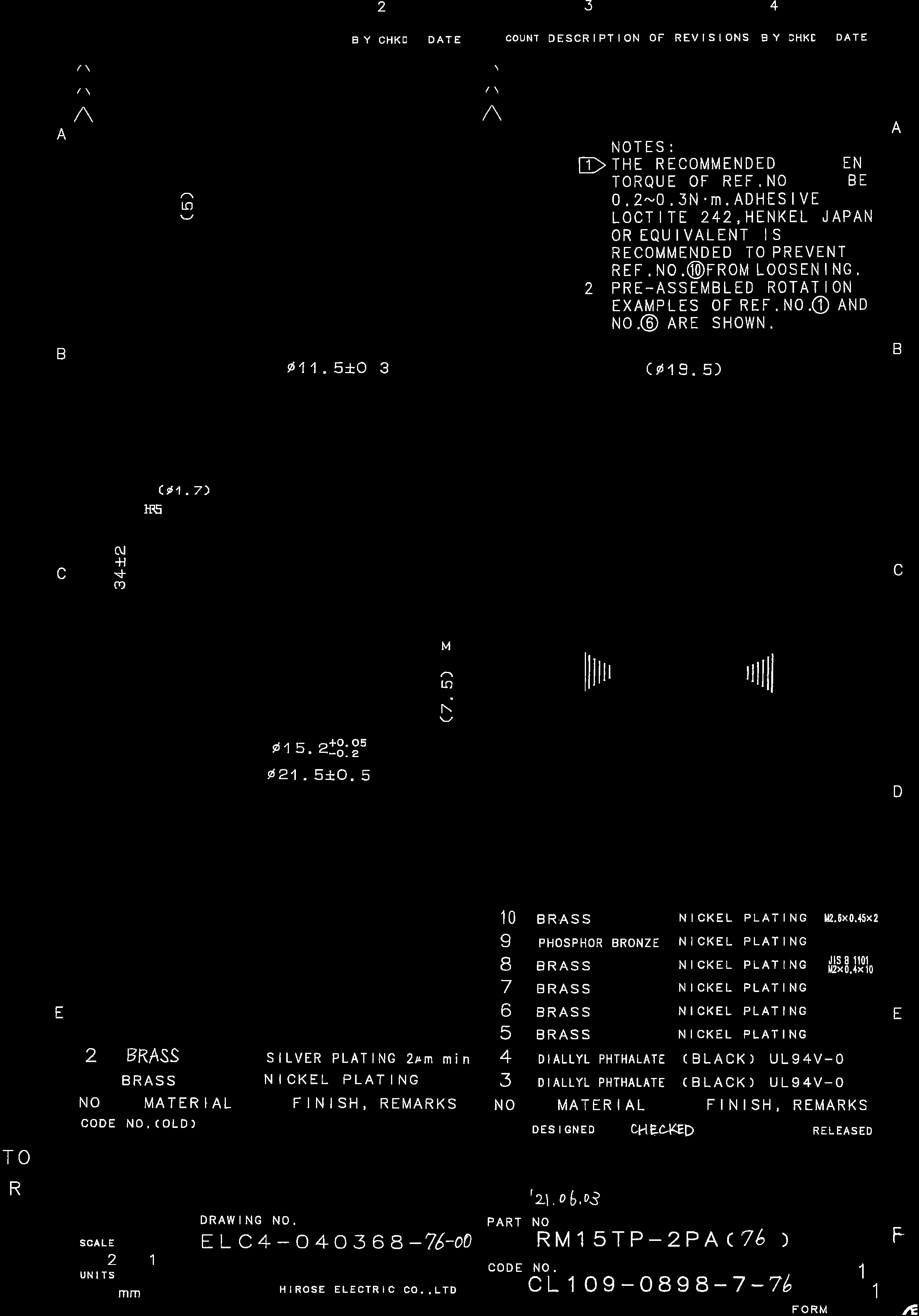 HRS RM15TP-2PA(76) for sale