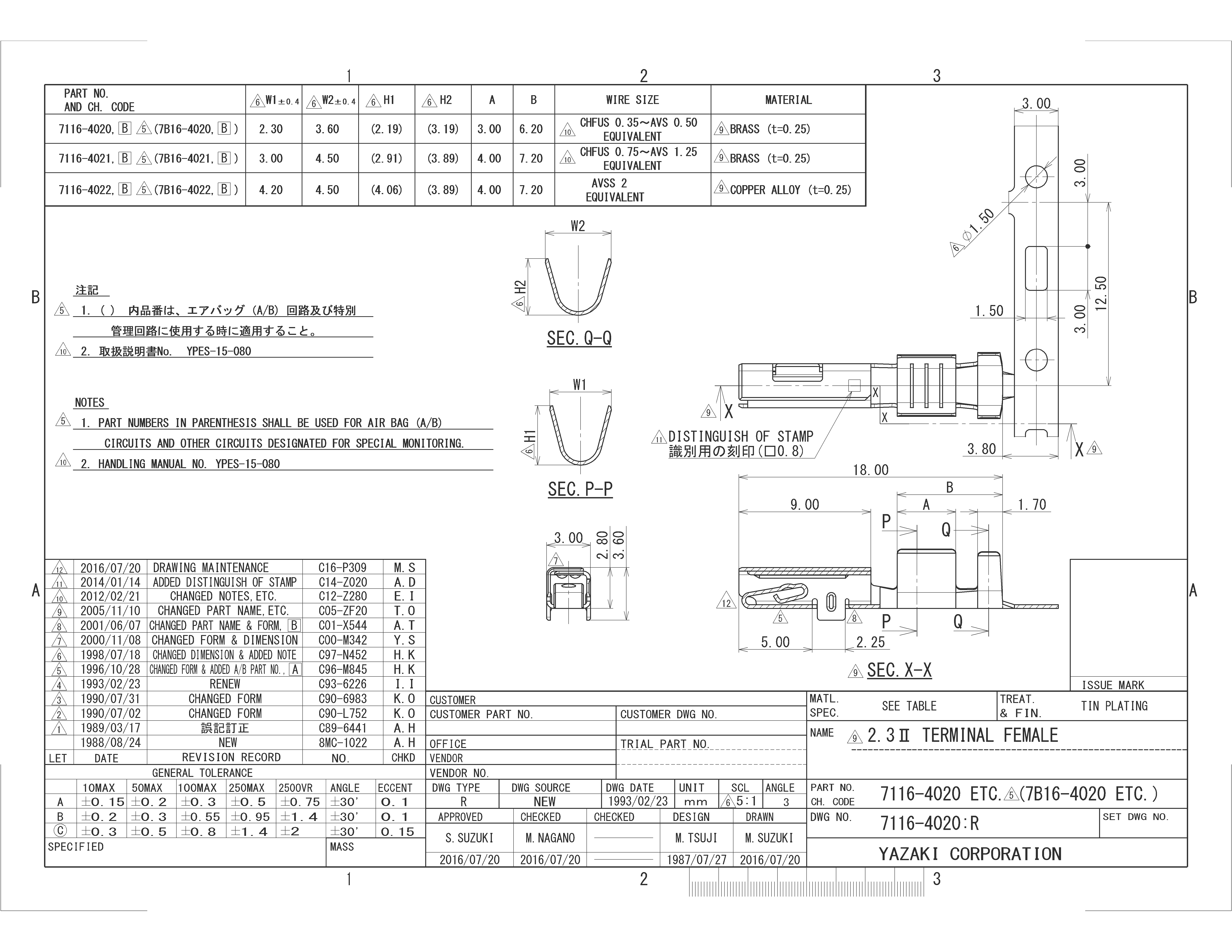 YAZAKI 7116-4020 for sale