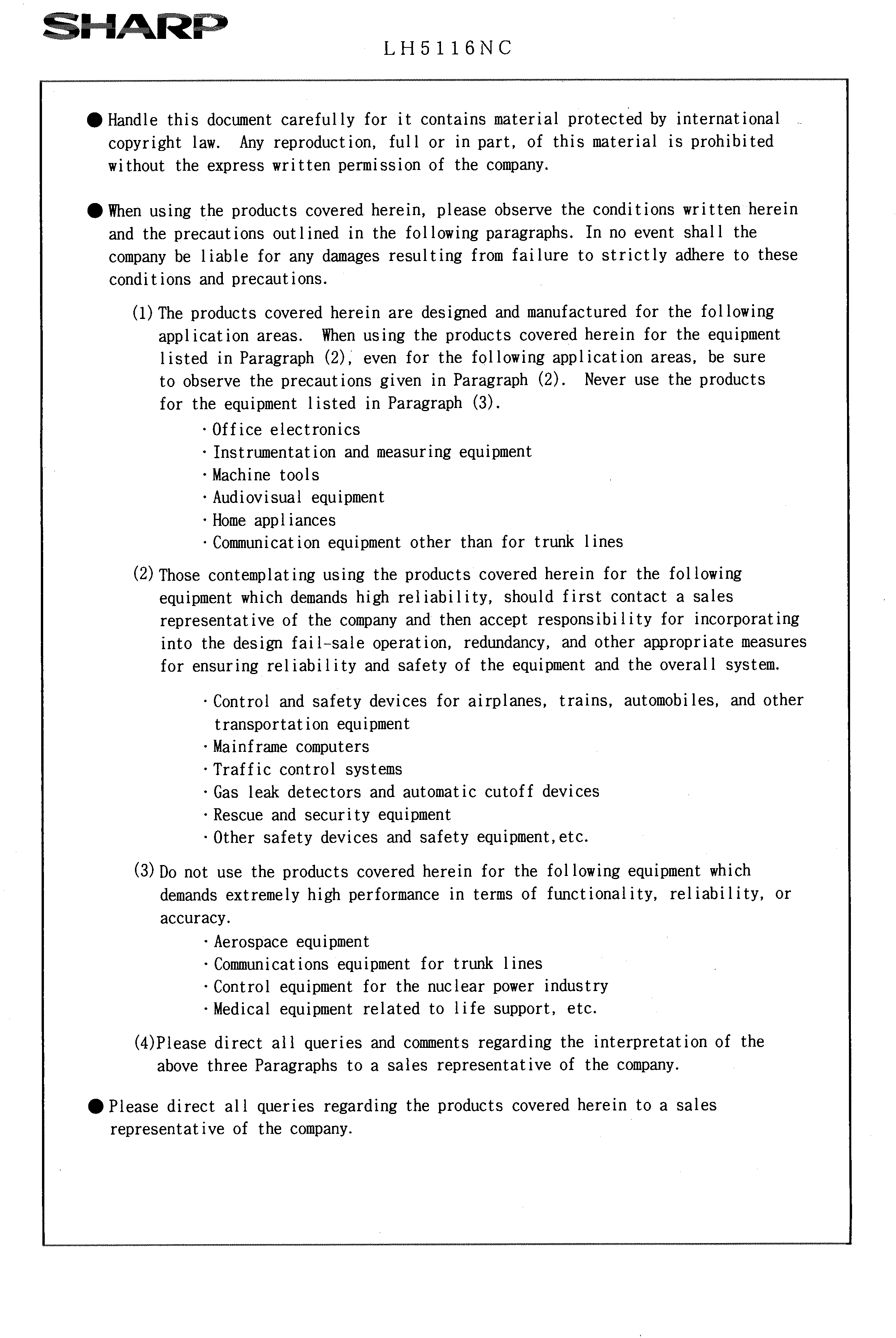 SHARP LH5116NA-10F for sale