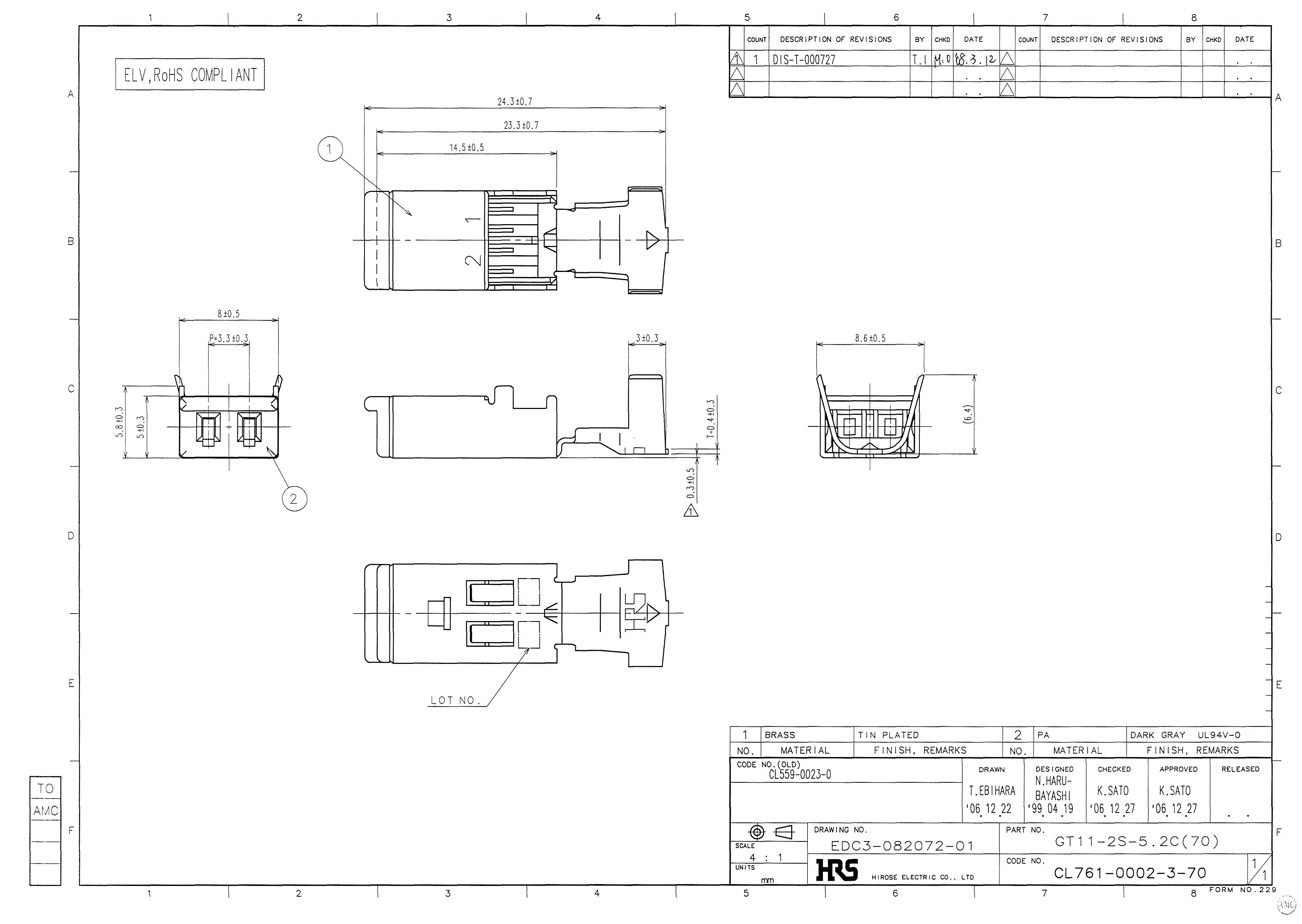 HRS GT11-2S-5.2C(70) for sale