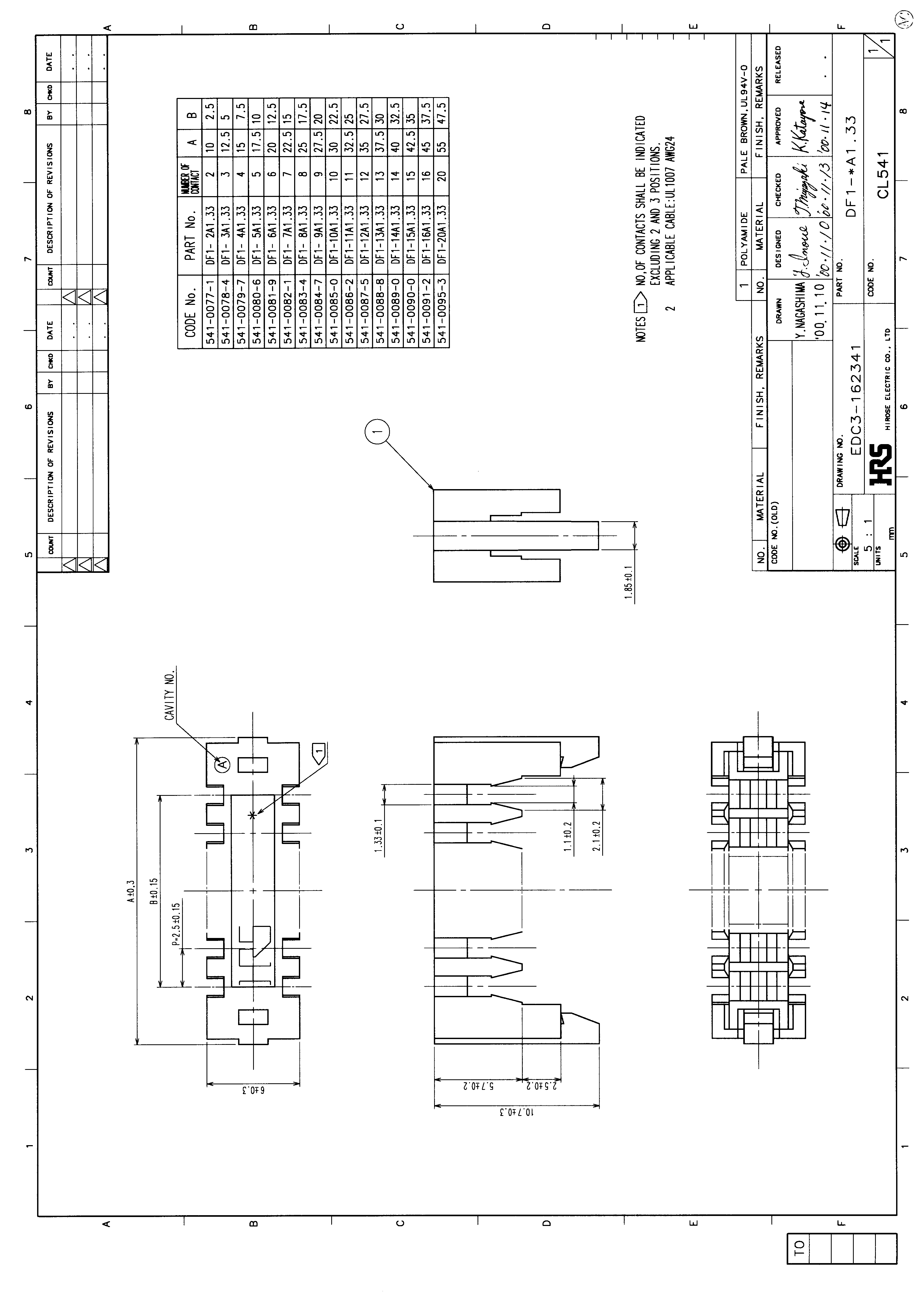 HRS DF1-20A1.33 for sale