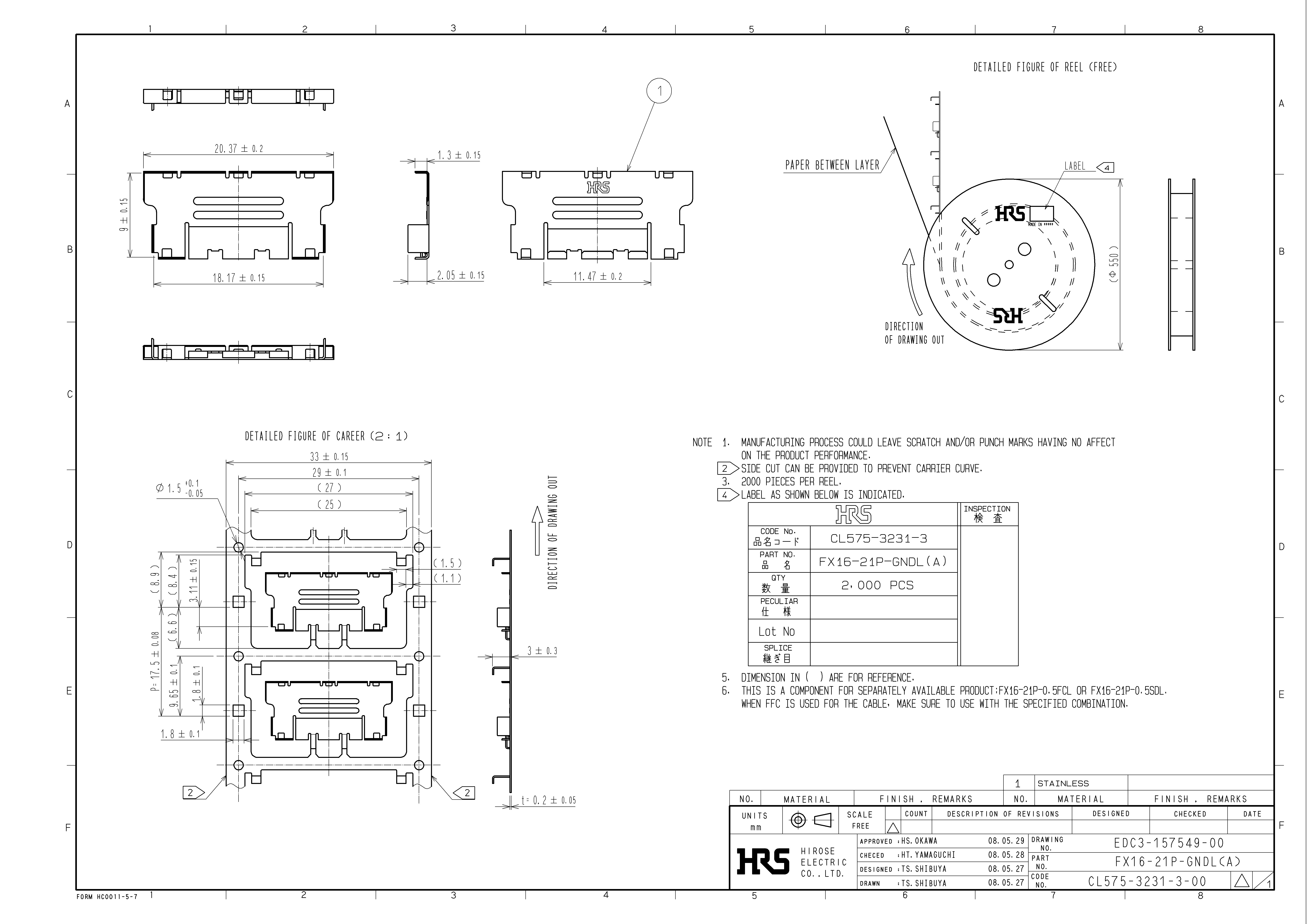 HRS FX16-21P-GNDL(A) for sale