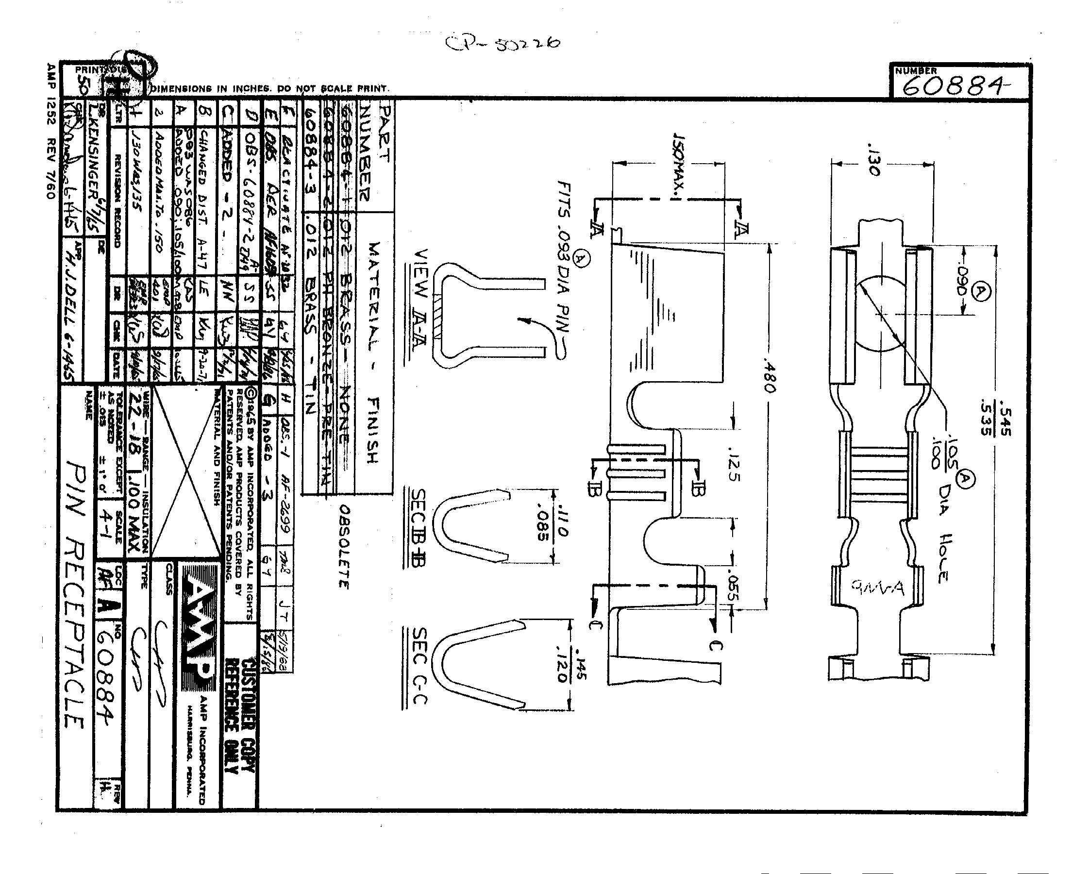 TE Connectivity 60884-3 for sale