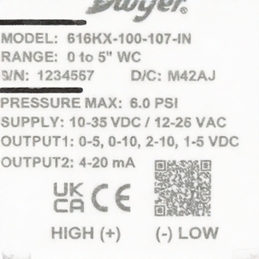 Dwyer 616KX-200-203-MM for sale
