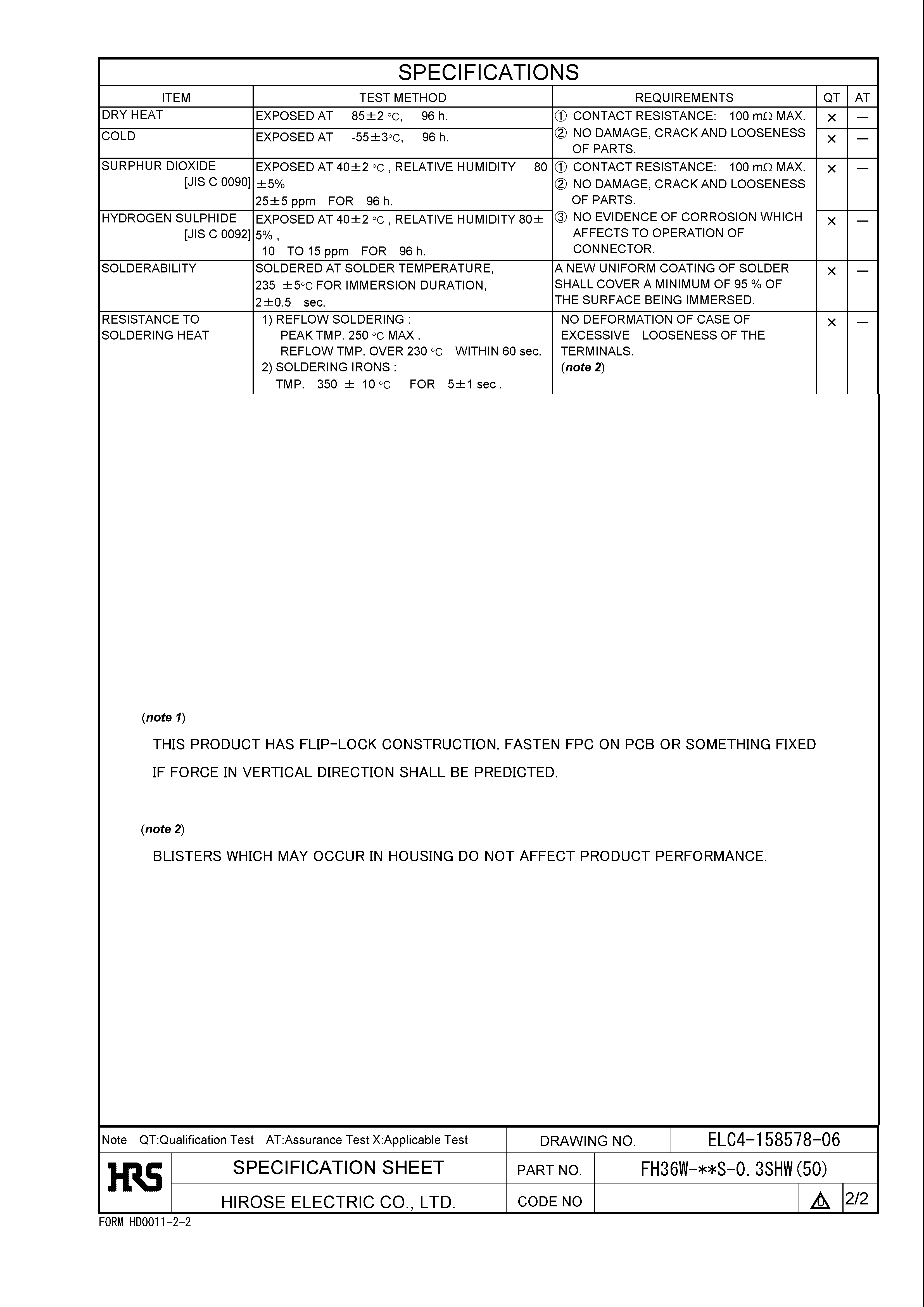 HRS FH36W-51S-0.3SHW(50) for sale
