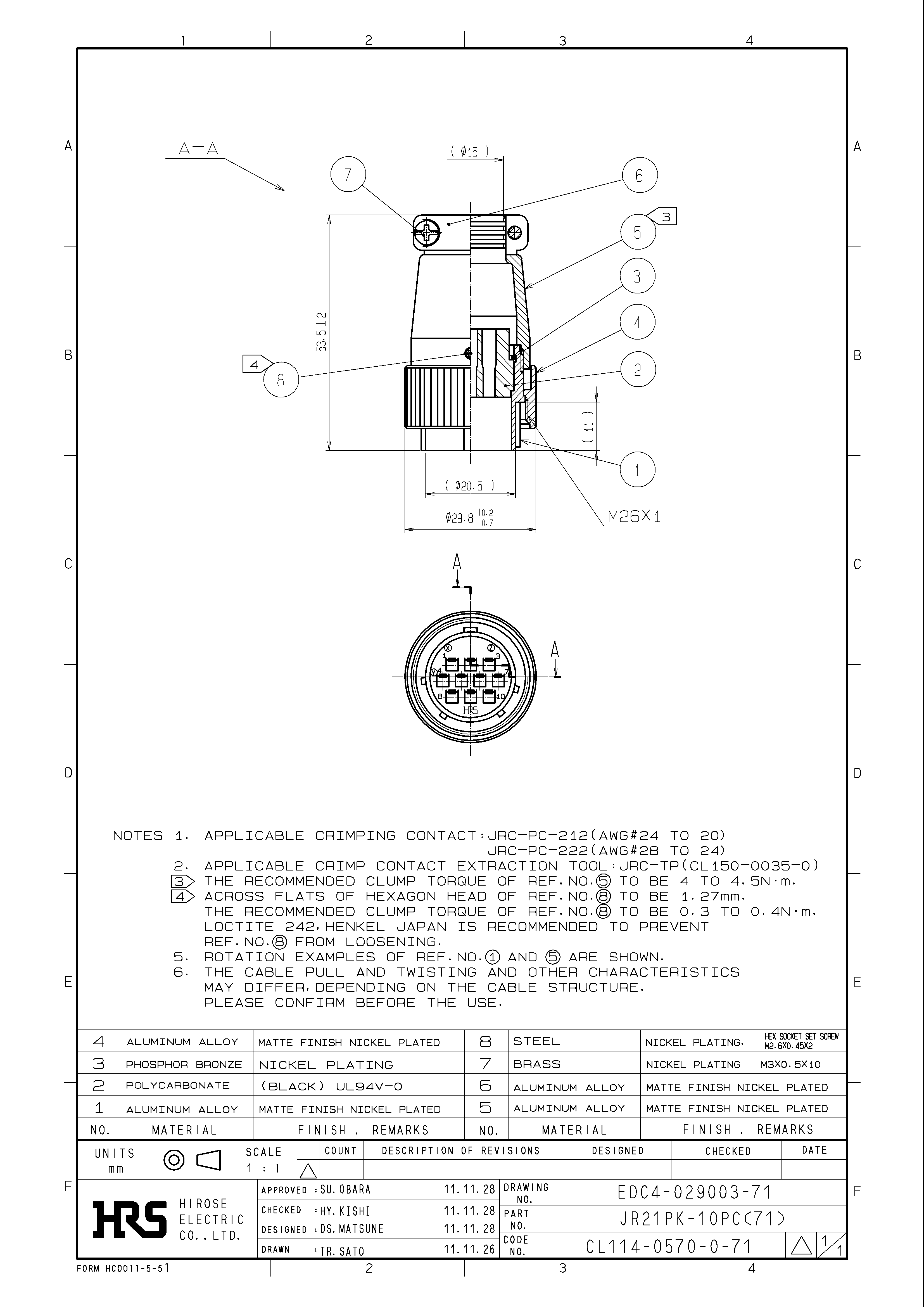 HRS JR21PK-10PC(71) for sale