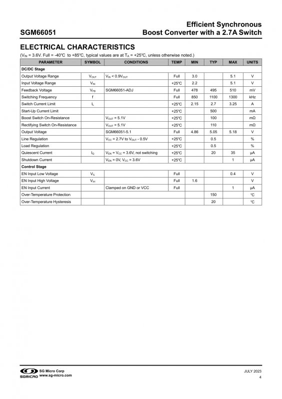 SGMICRO SGM66051-ADJYTN6G/TR index 4