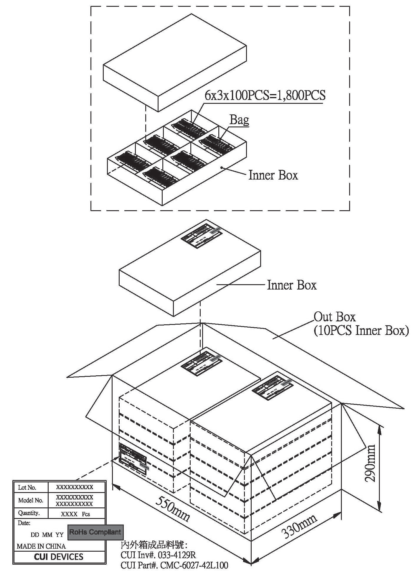 CUI CMC-6027-42L100 for sale