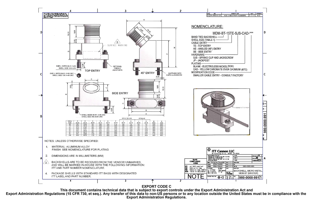 ITT CANNON MDM97390-330 for sale
