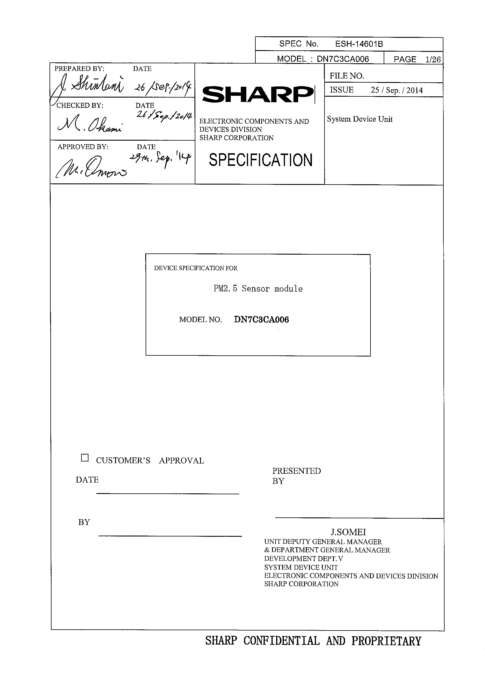 SHARP DN7C3CA006 for sale