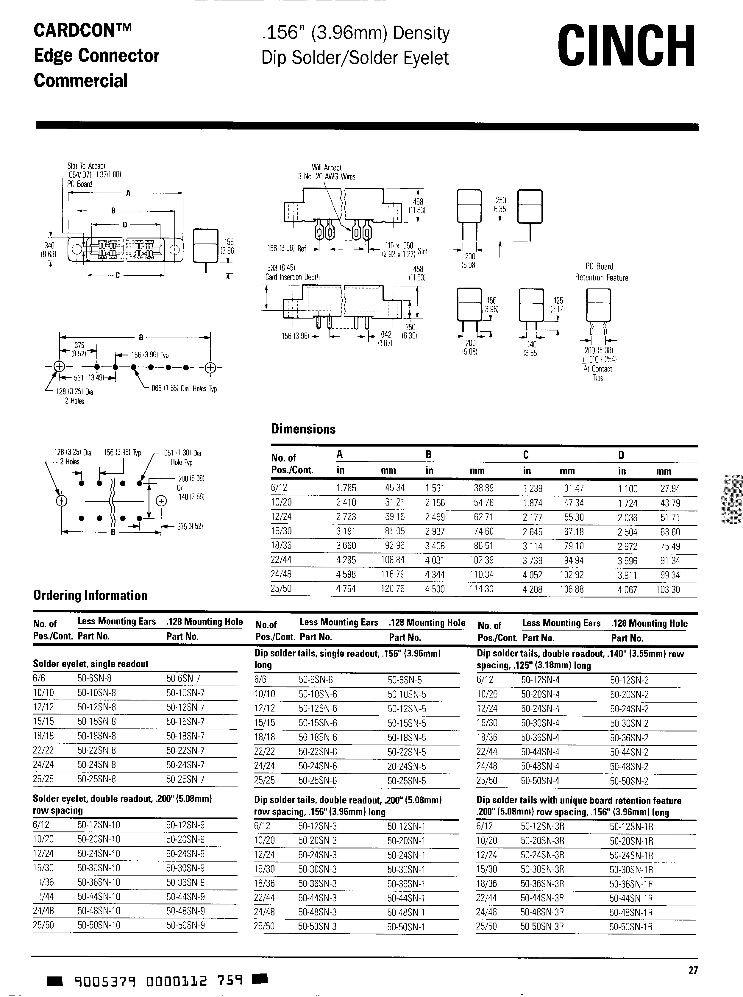 CINCH 50-44SN9 for sale