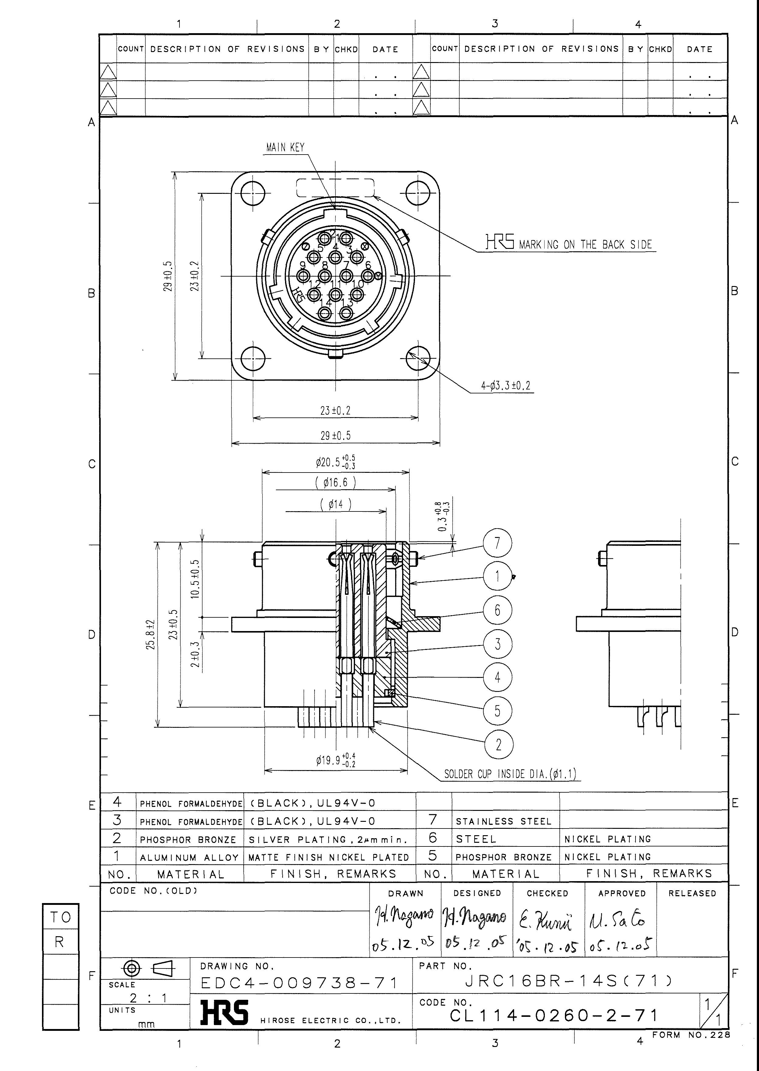 HRS JRC16BR-14S(71) for sale
