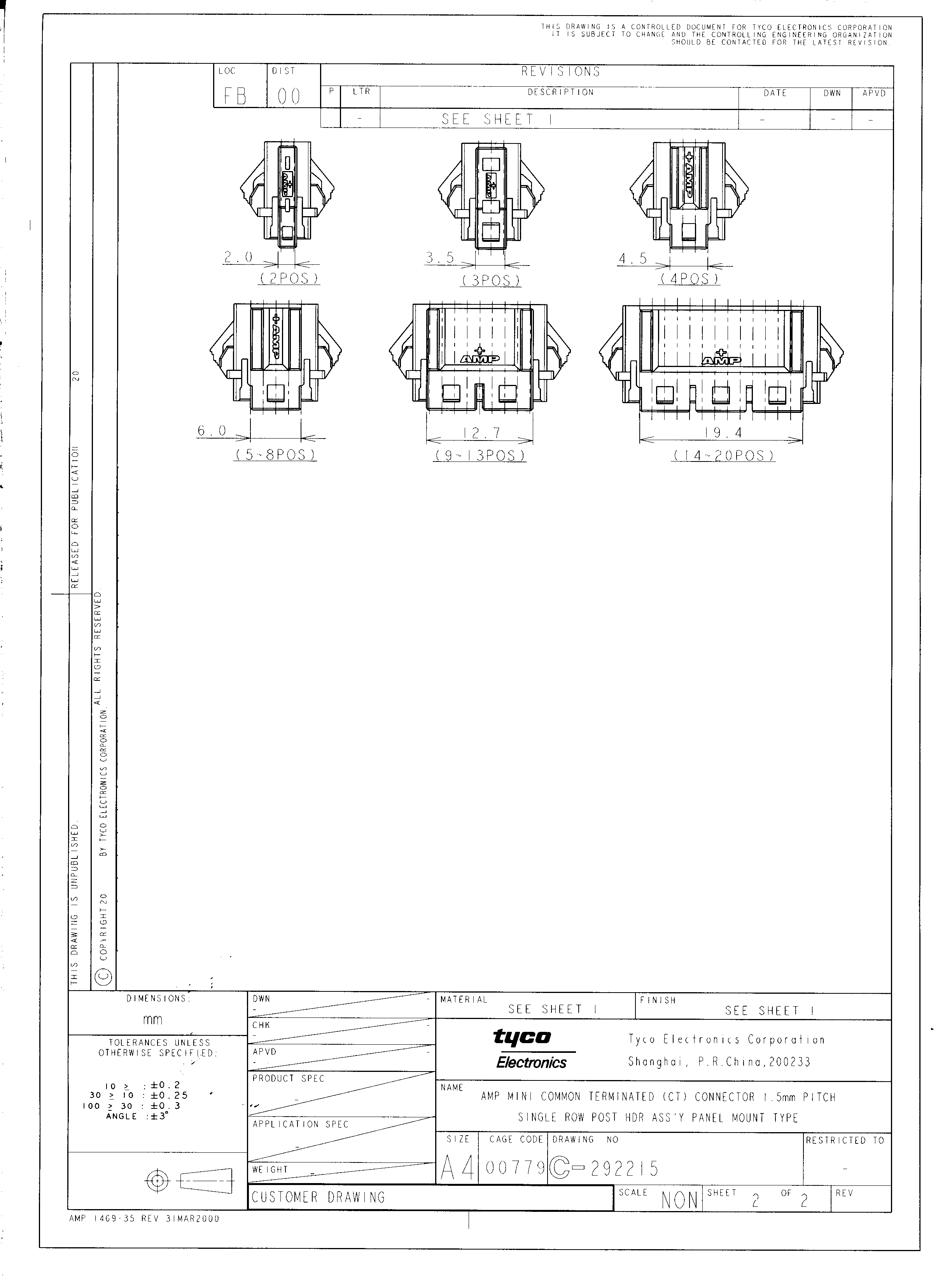 TE Connectivity 5-292215-5 for sale