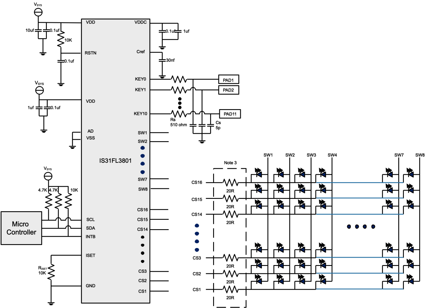 ISSI IS31FL3801-QFLS3-EB for sale