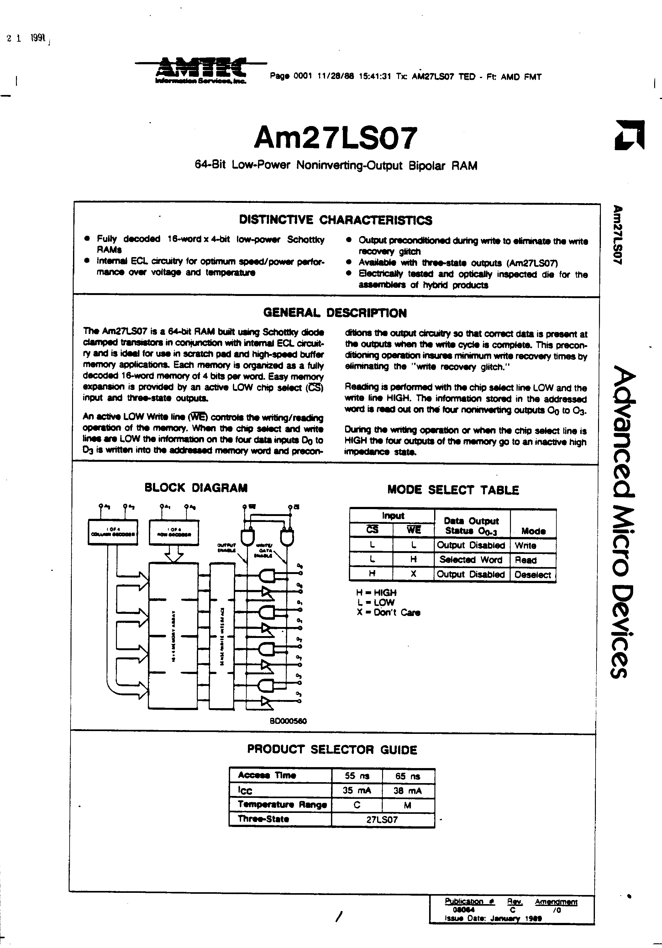 Rochester Electronics AM27LS07PC for sale