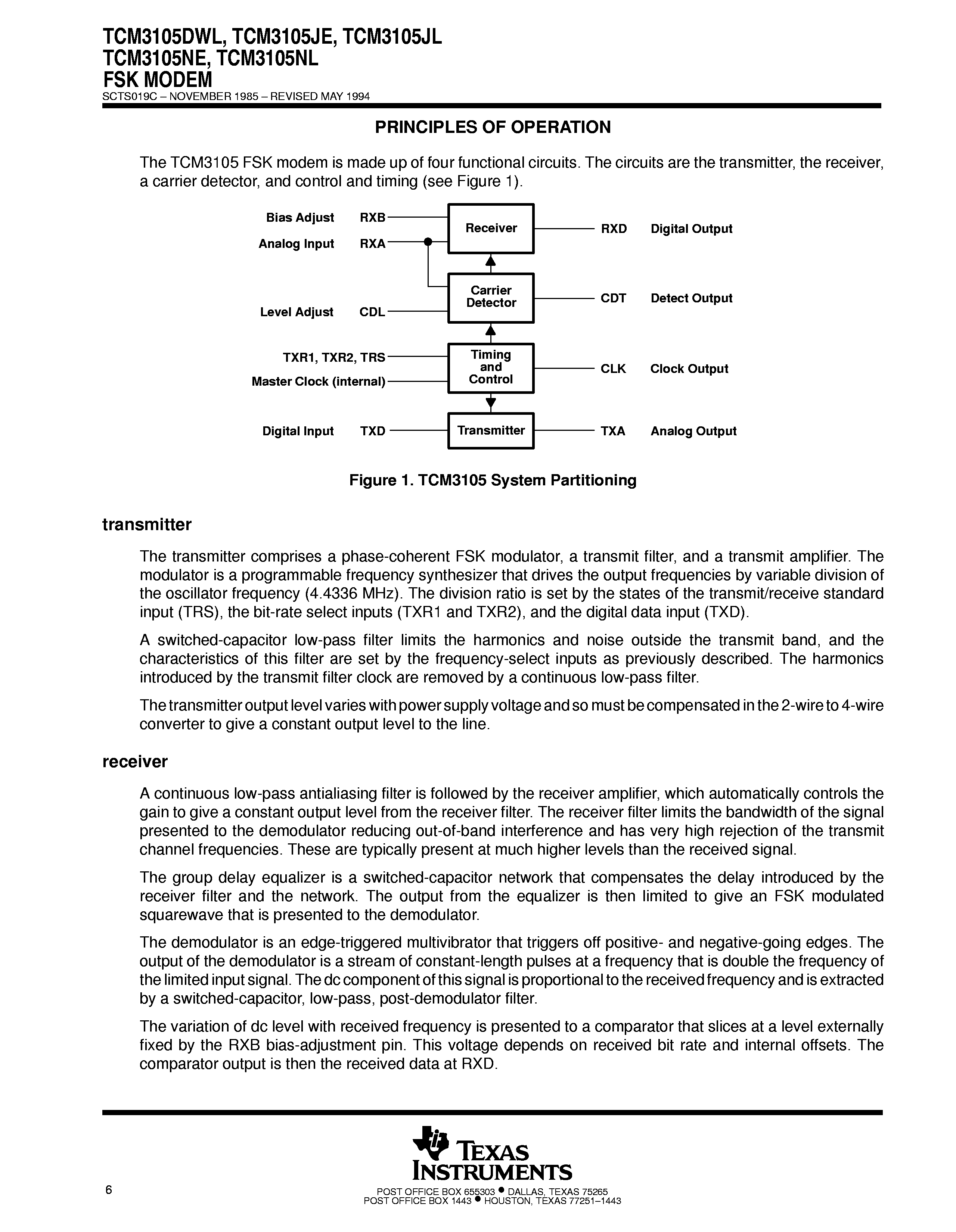 Rochester Electronics TCM3105NL for sale
