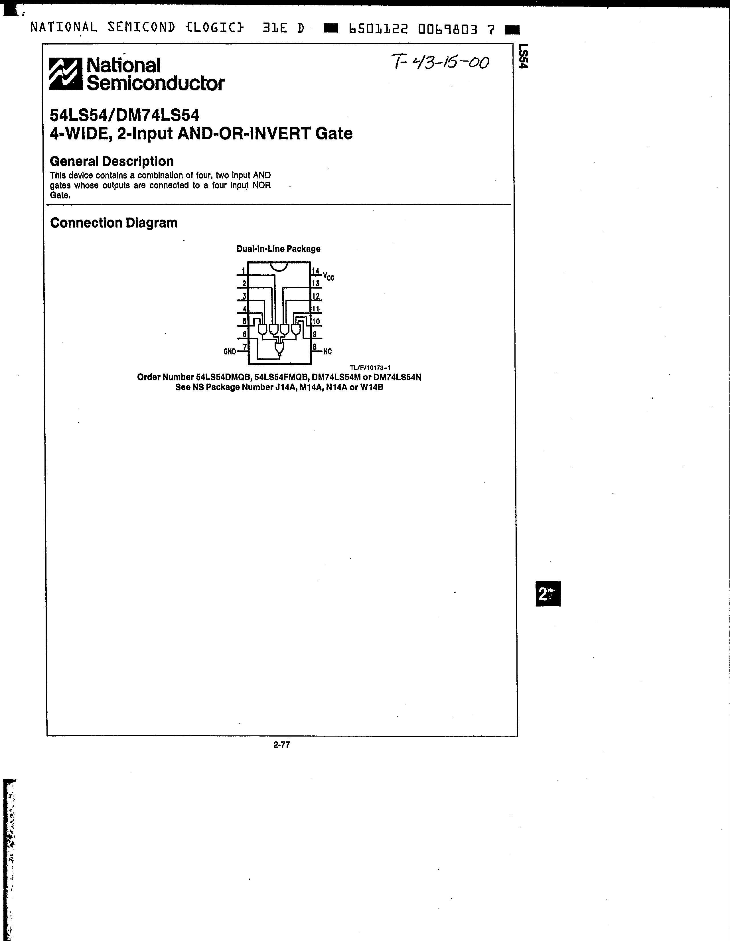 Rochester Electronics 54LS54/BCA for sale