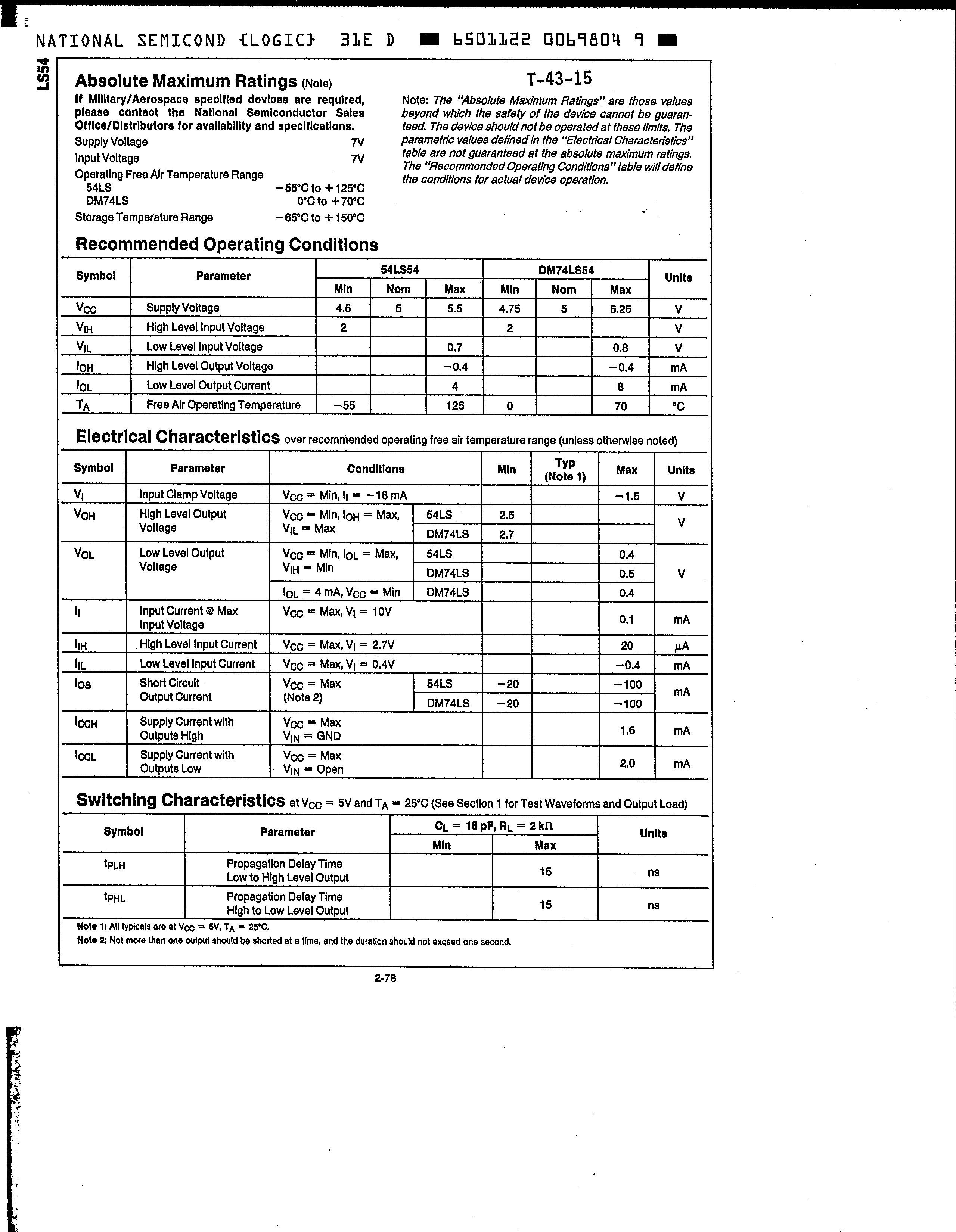Rochester Electronics 54LS54/BCA for sale