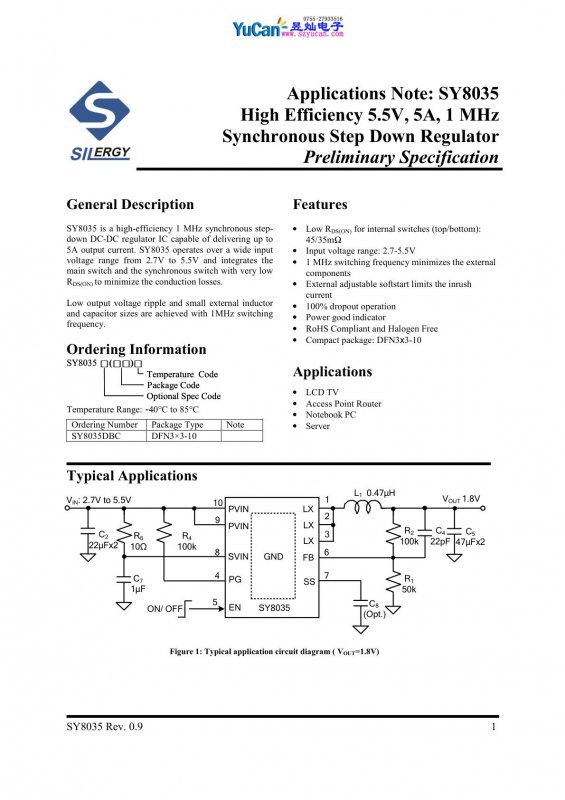 Silergy SY8035DBC index 1