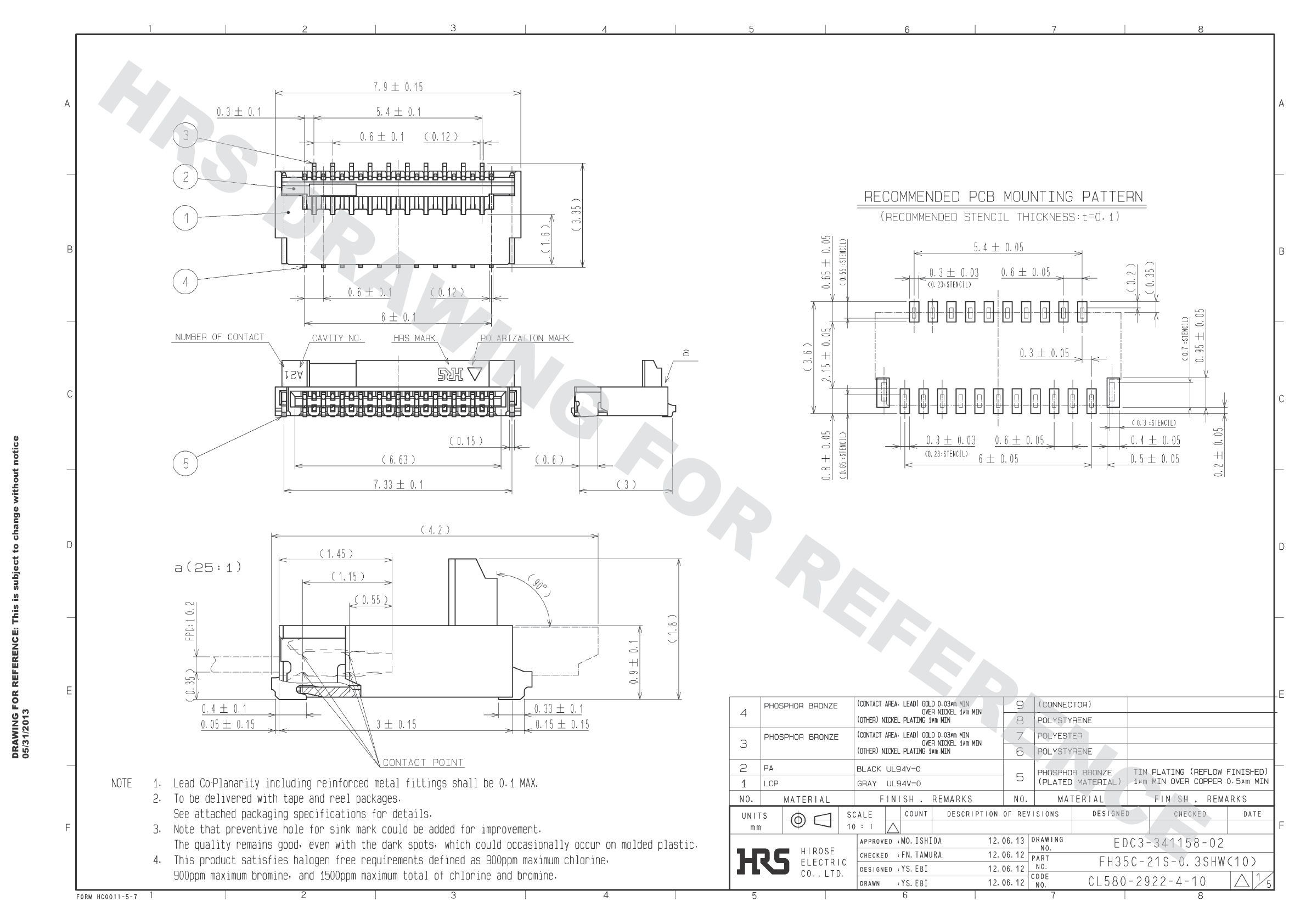 HRS FH35C-21S-0.3SHW(10) for sale