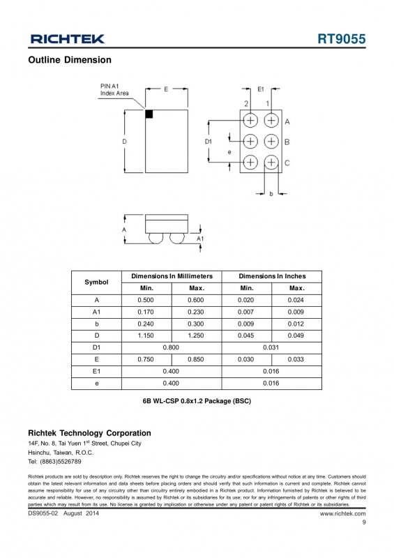 RICHTEK RT9055-MGWSC index 9