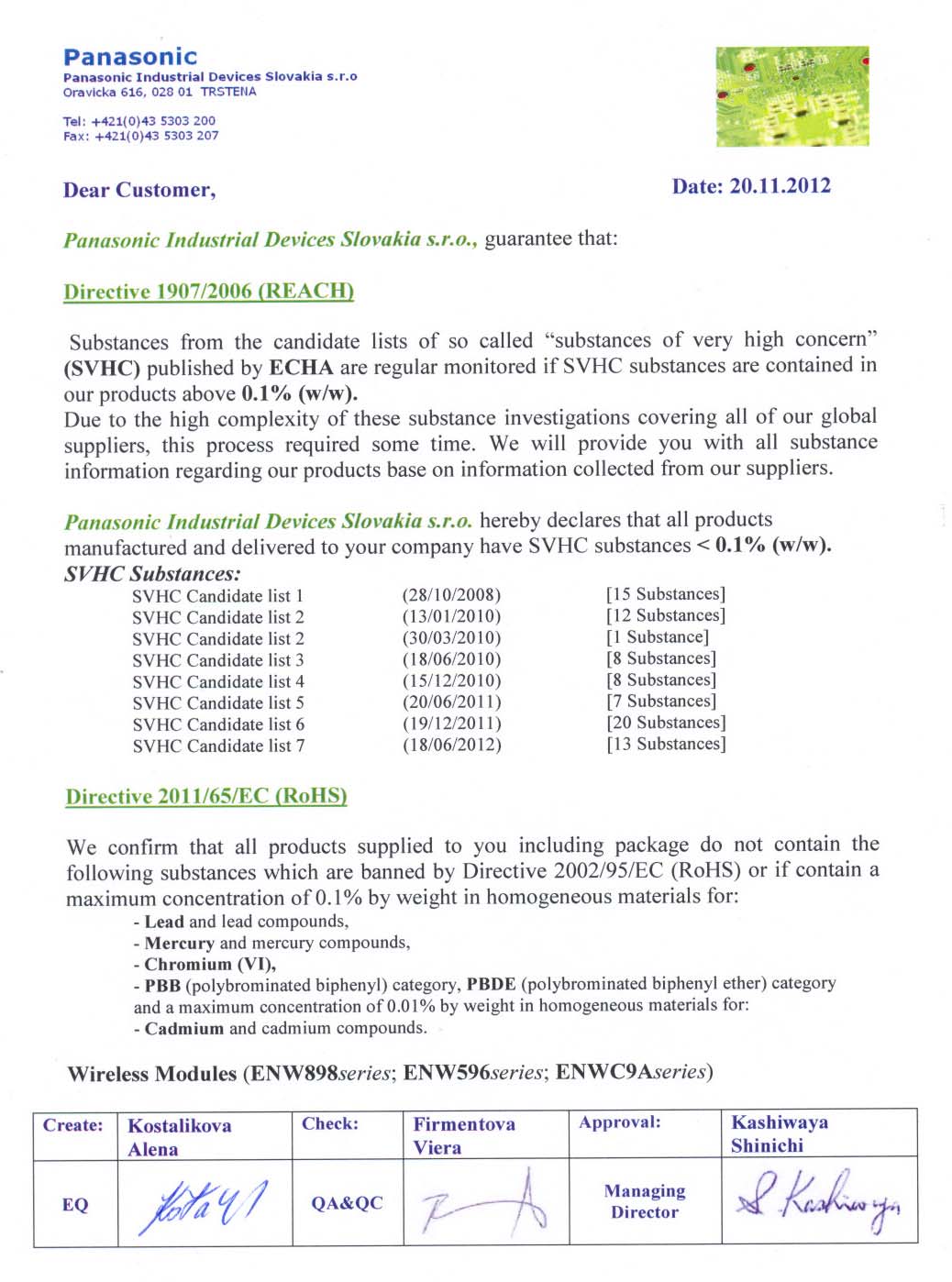 PANASONIC ENW89837AYKF for sale