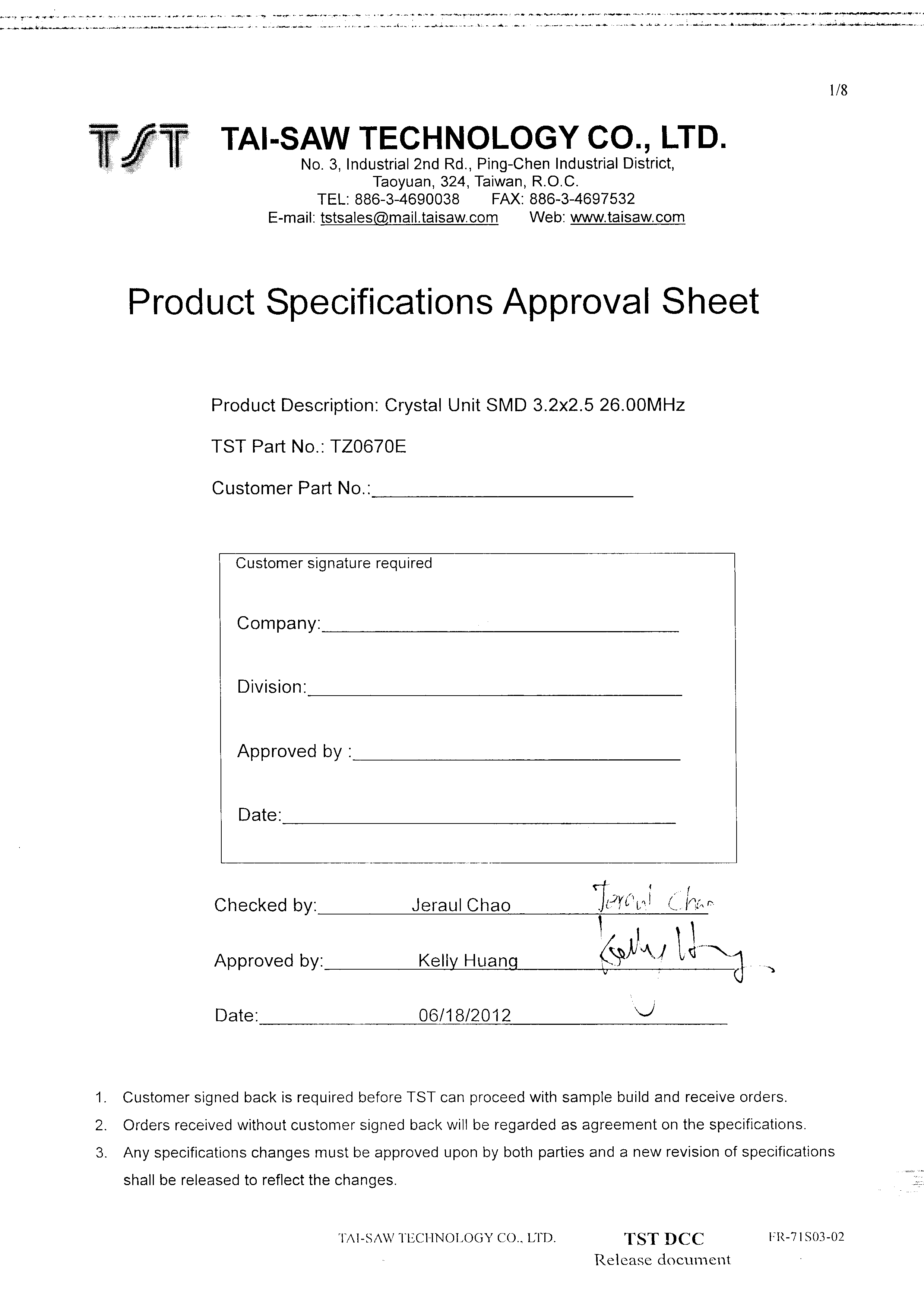 TST TZ0670E for sale